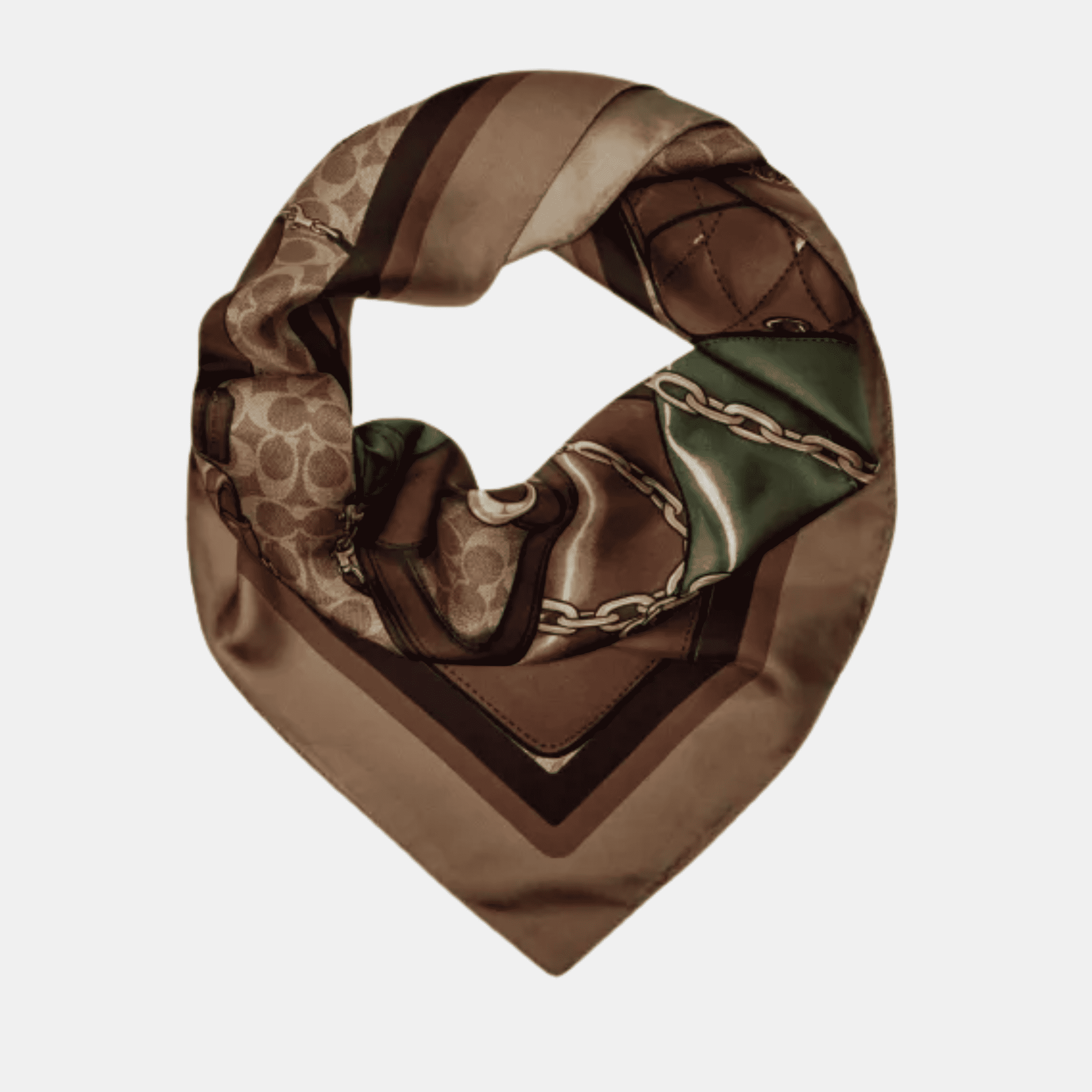 Stacked Tabby Printed Silk Square