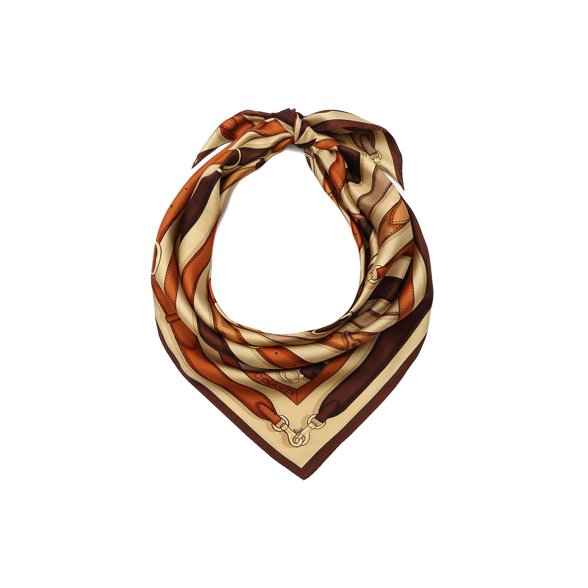Multi Belt Printed Silk Square