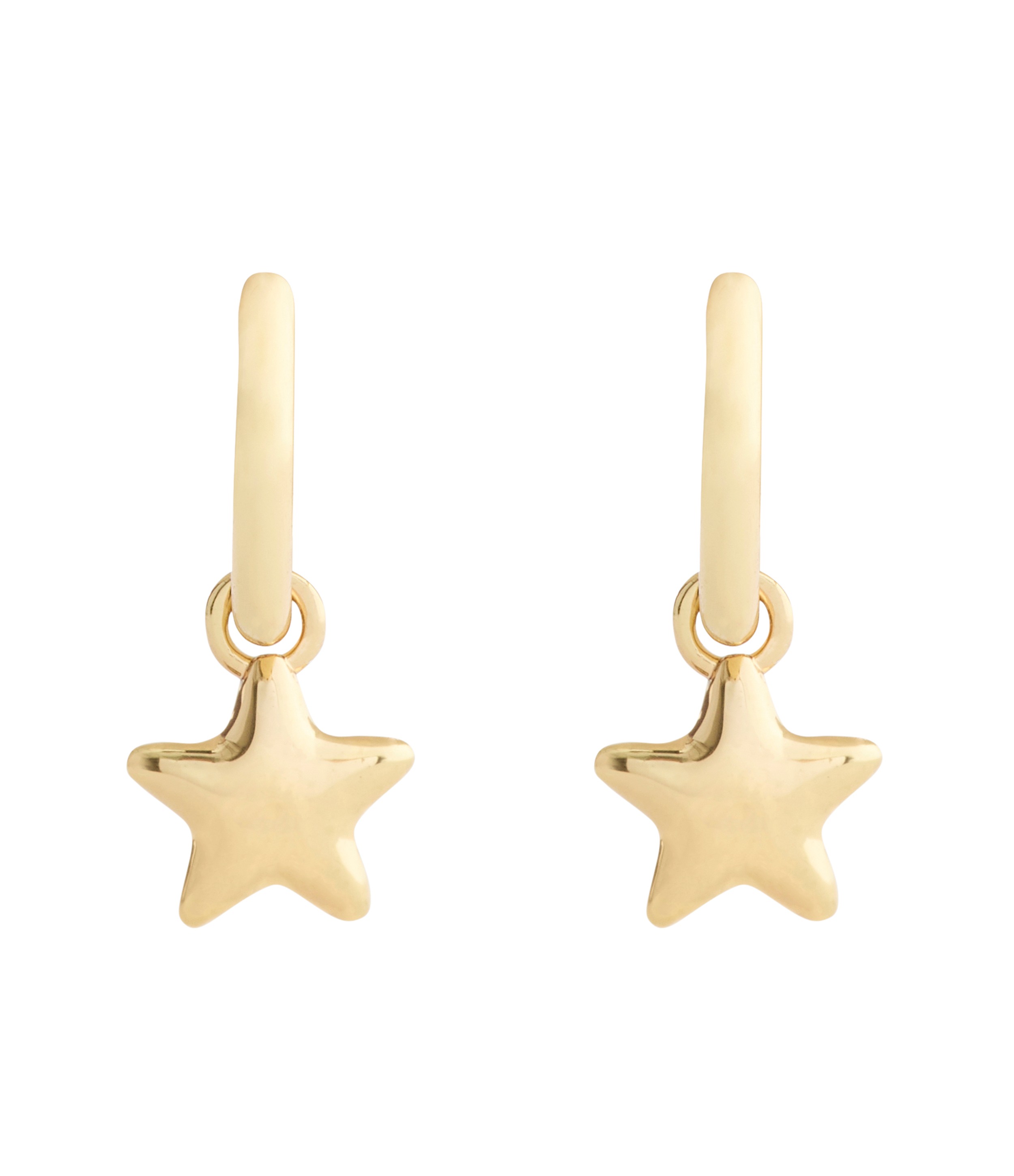 Star Charm Huggie Earrings