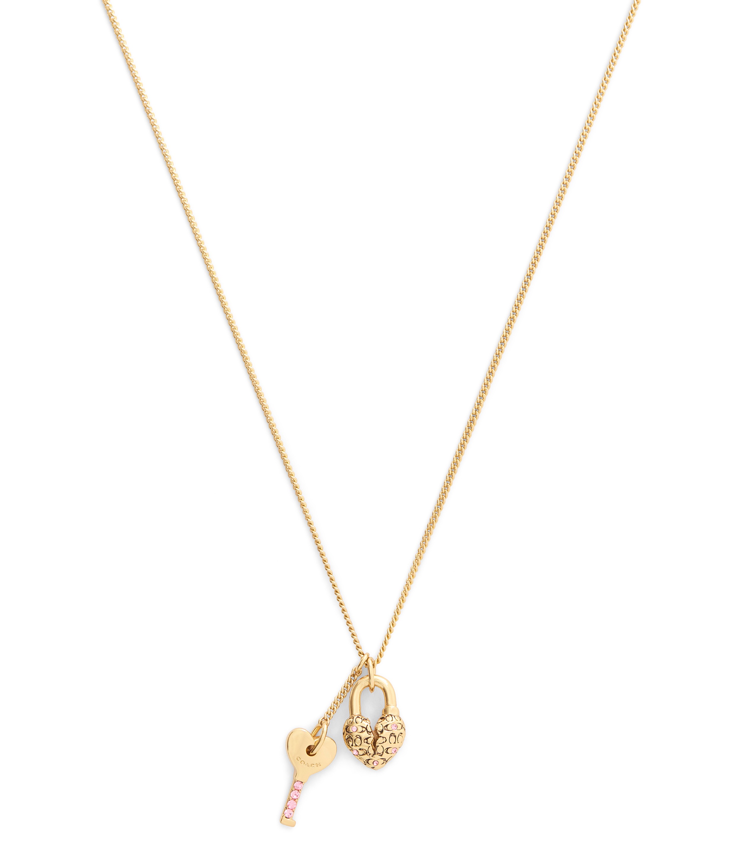 Charming Charms Signature Padlock & Key Pendant Necklace