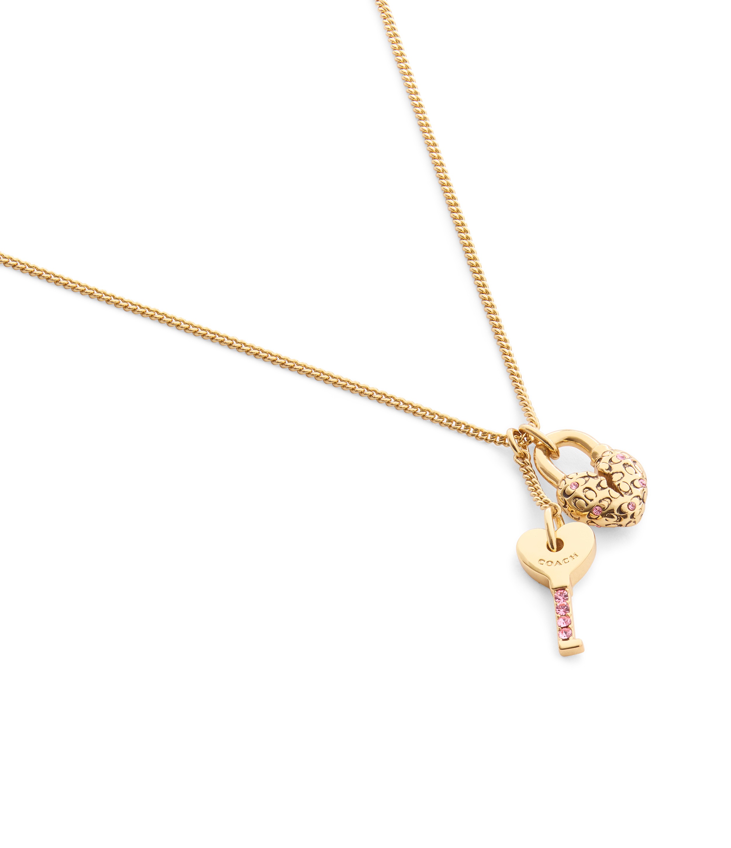 Charming Charms Signature Padlock & Key Pendant Necklace