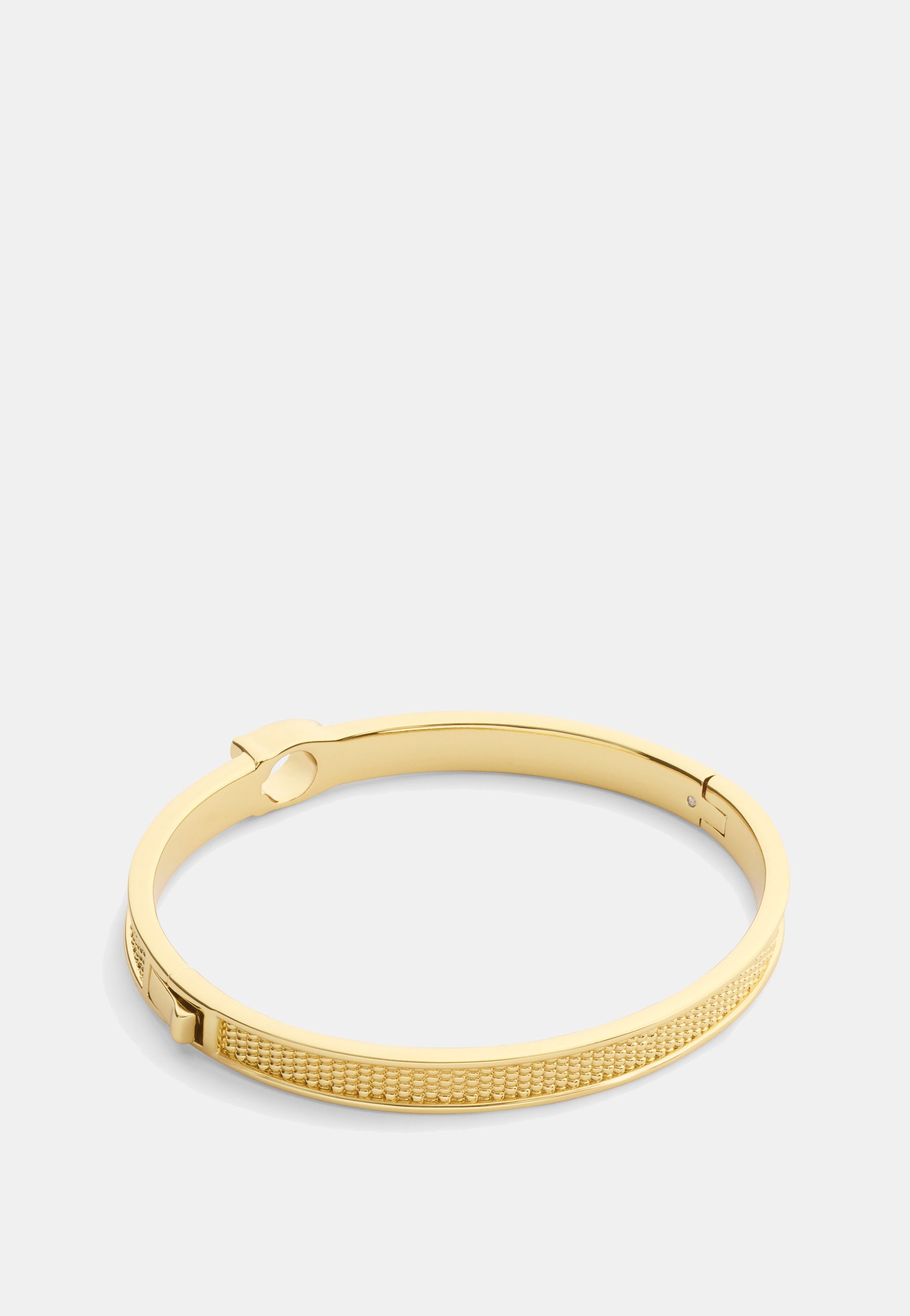 Textured C Hinged Bangle