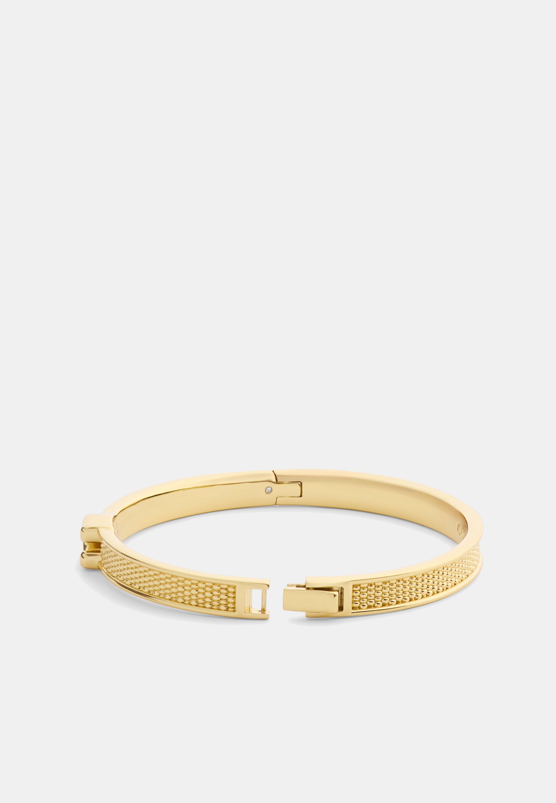 Textured C Hinged Bangle