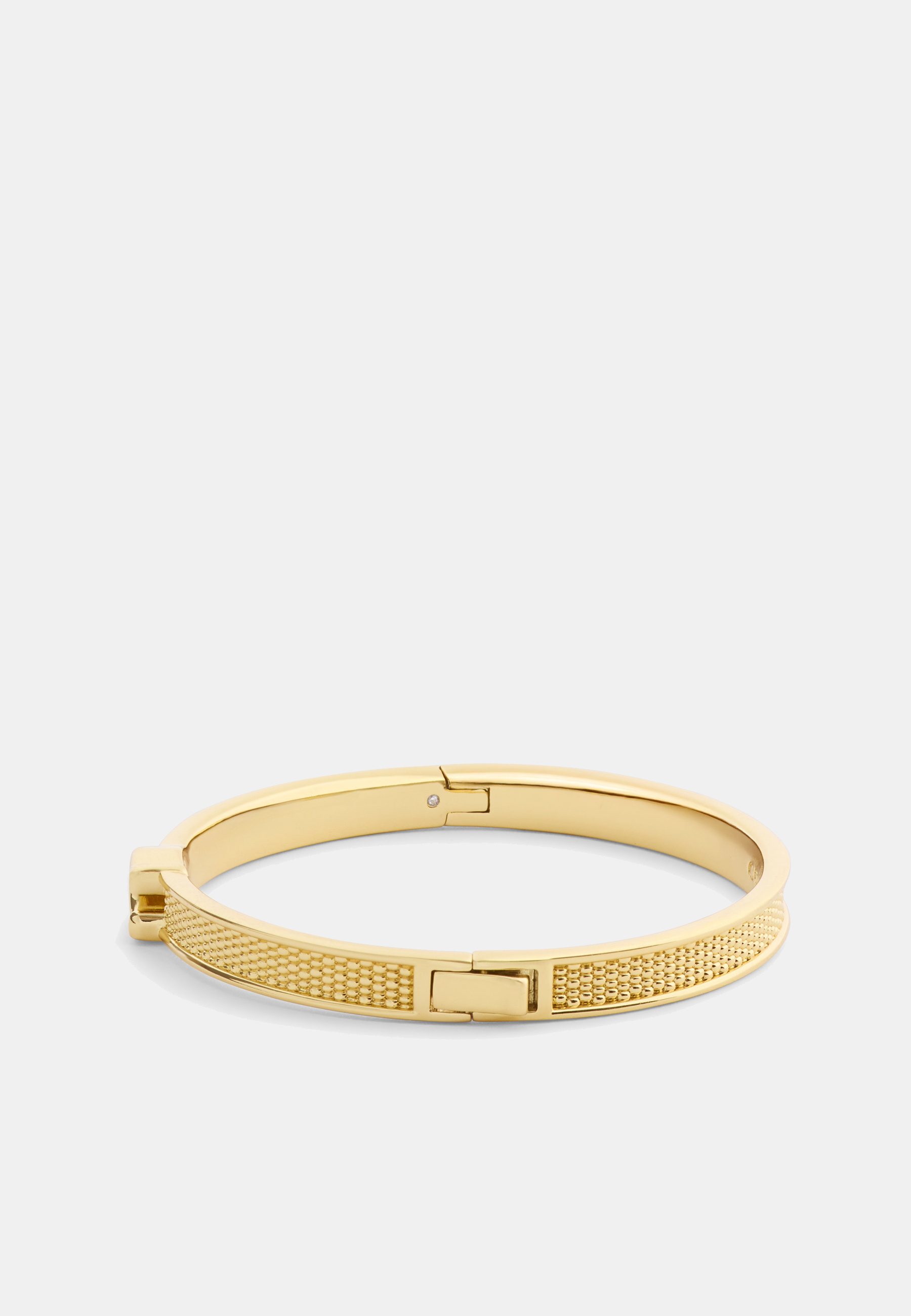Textured C Hinged Bangle
