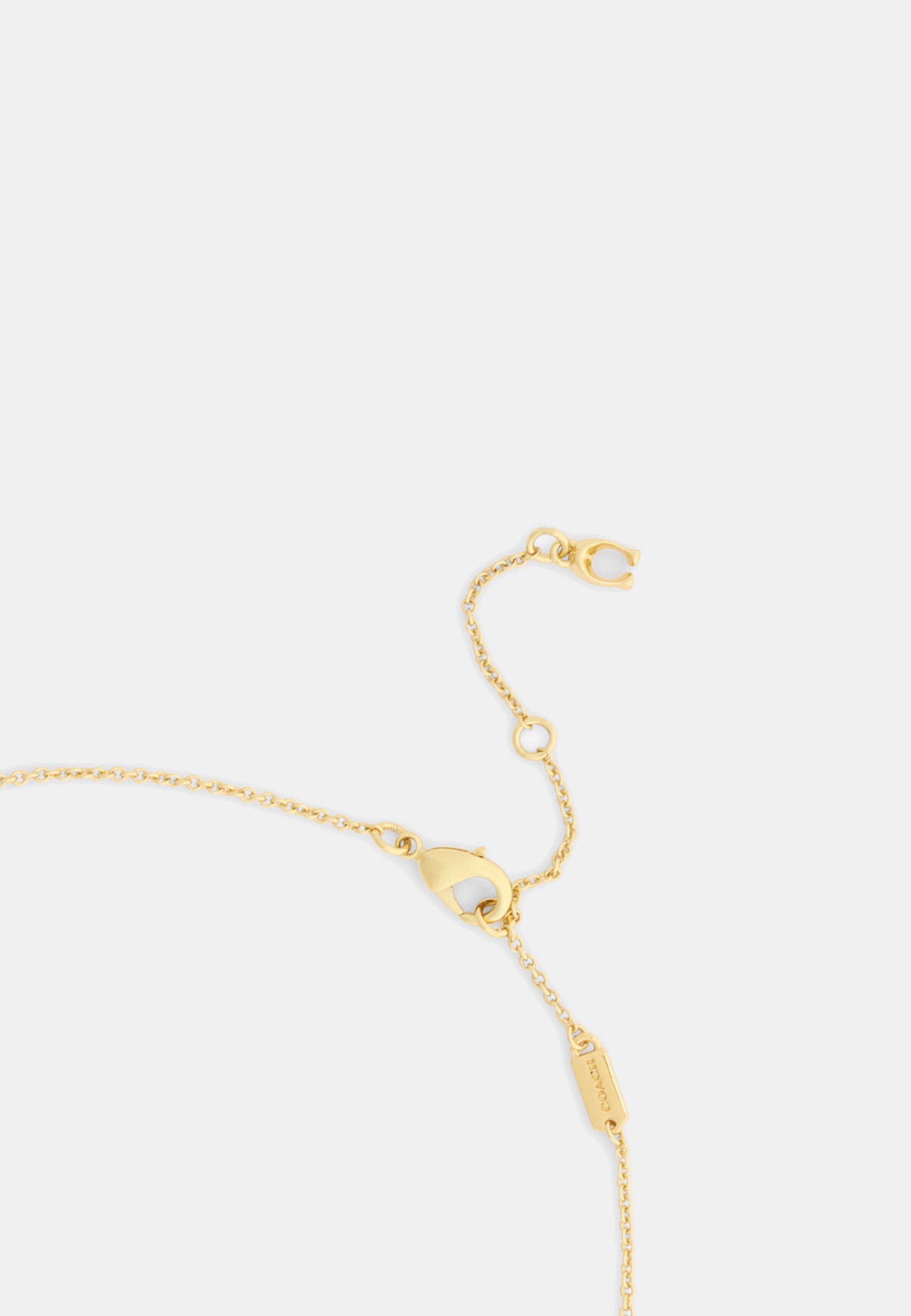 Textured C Pearl Pendant Necklace