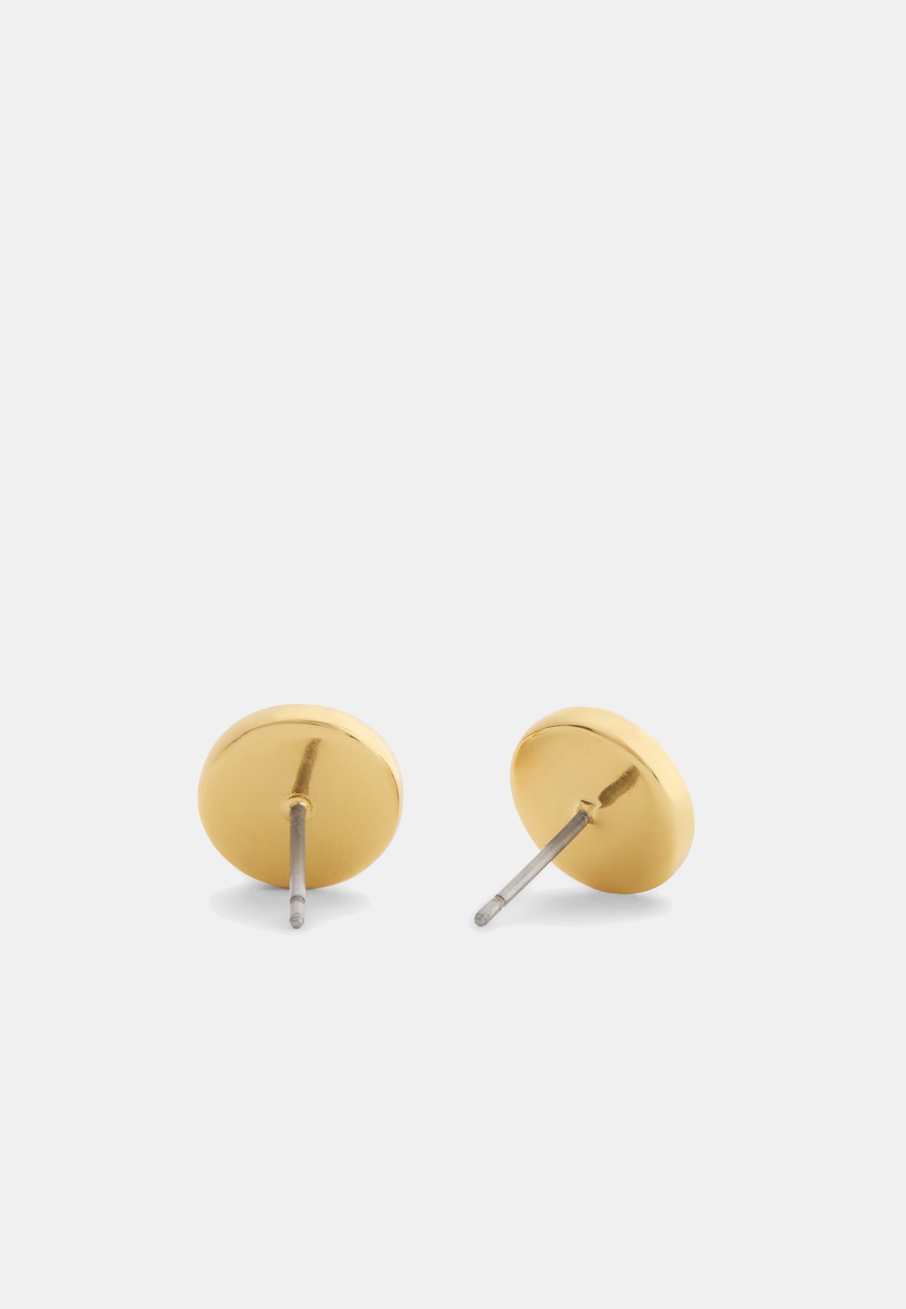 Textured C Coin Stud Earring