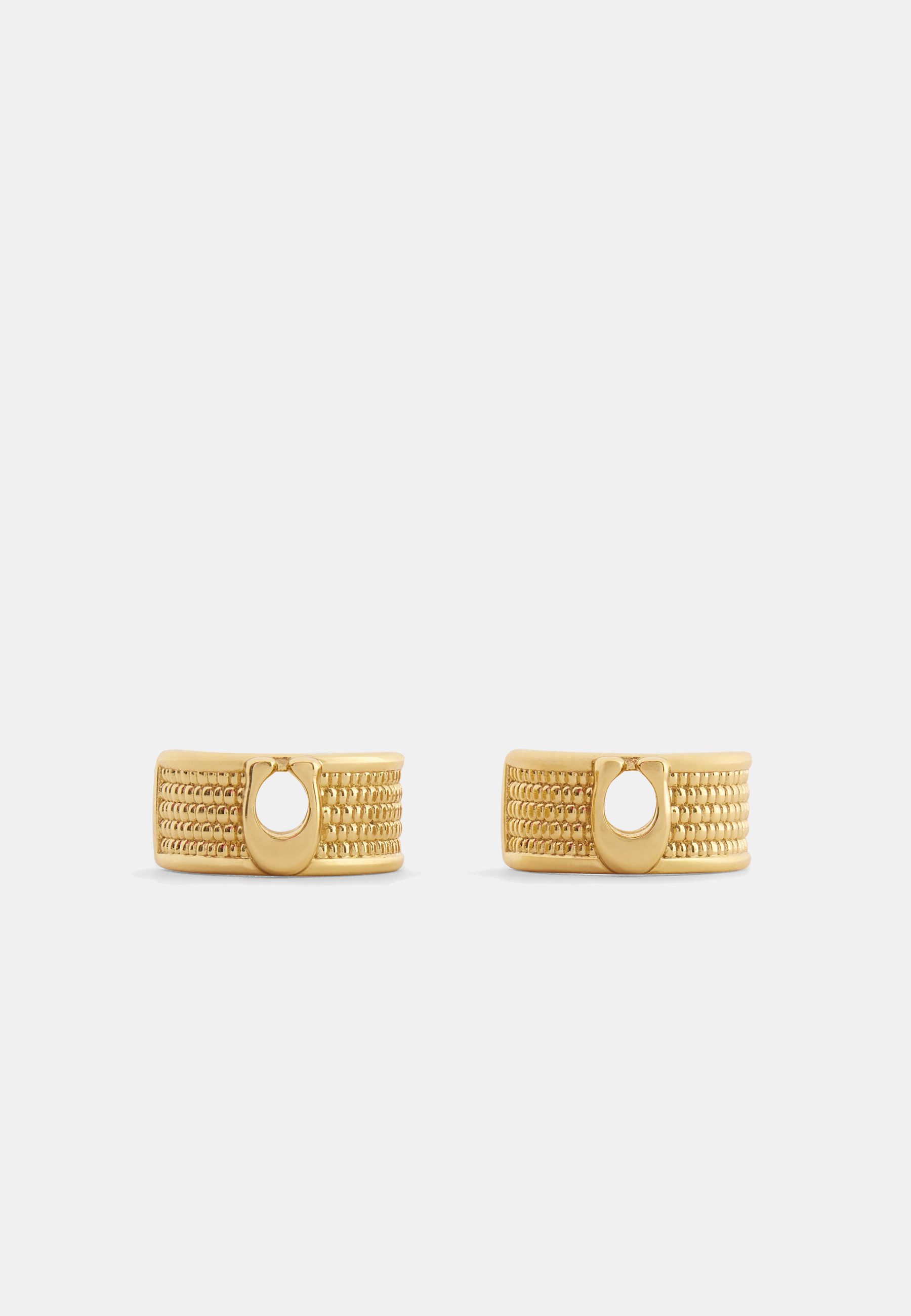 Textured C Huggie Earring