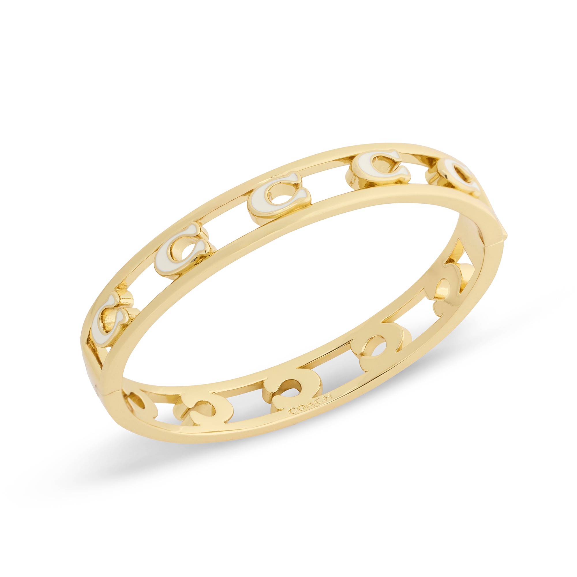 Signature C Enamel Openwork Bangle Bracelet