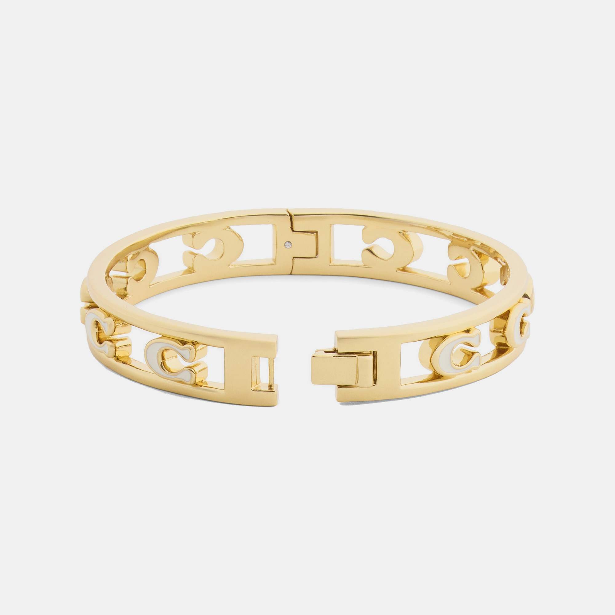 Signature C Enamel Openwork Bangle Bracelet