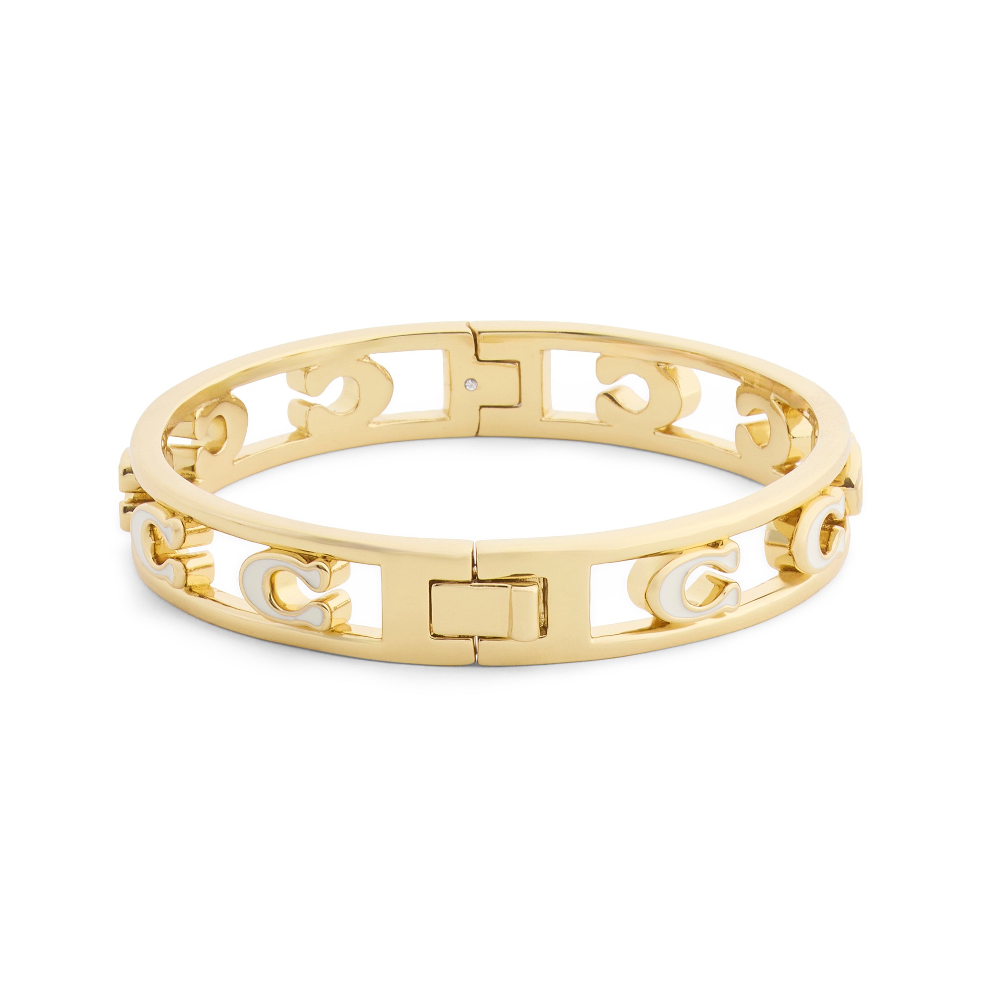 Signature C Enamel Openwork Bangle Bracelet
