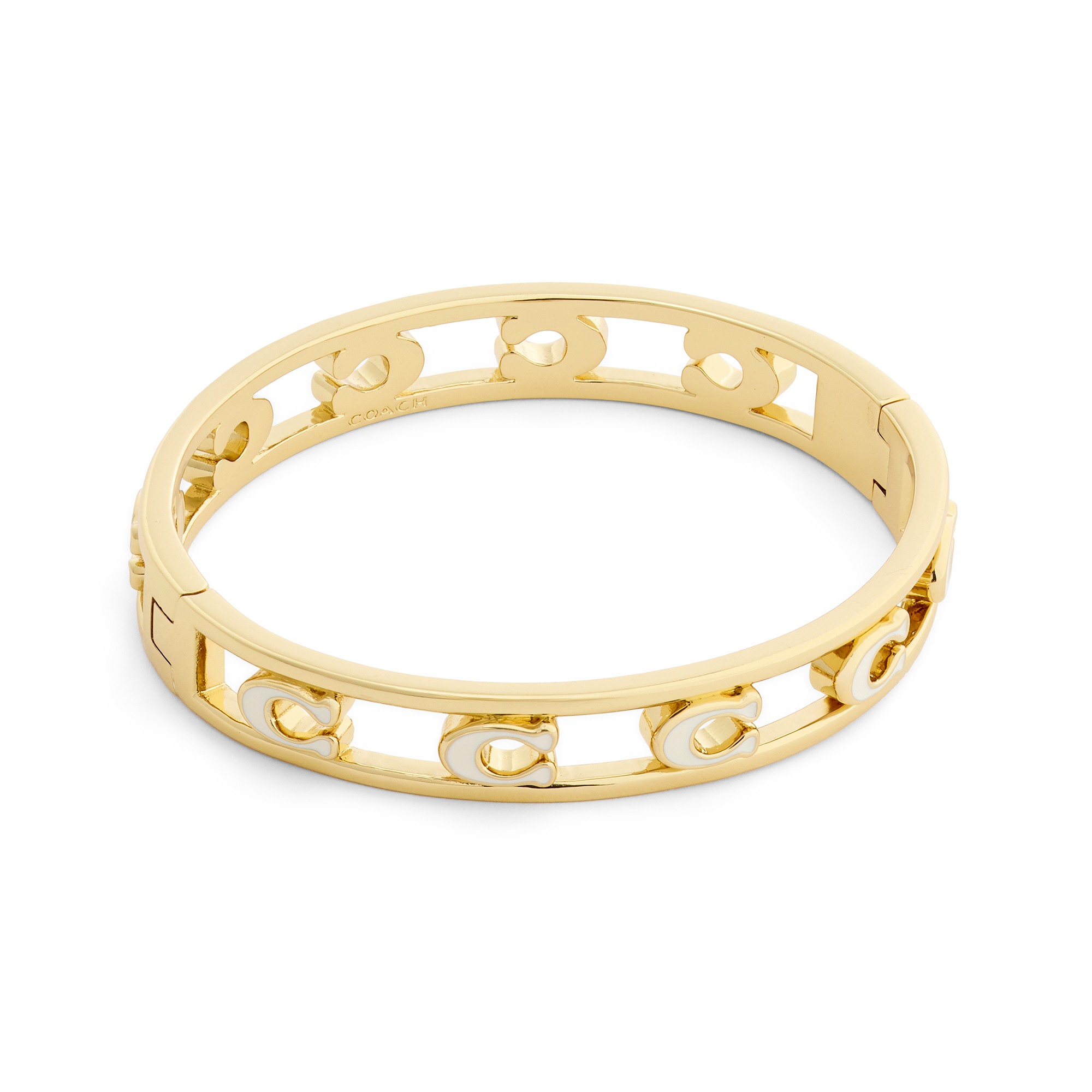 Signature C Enamel Openwork Bangle Bracelet
