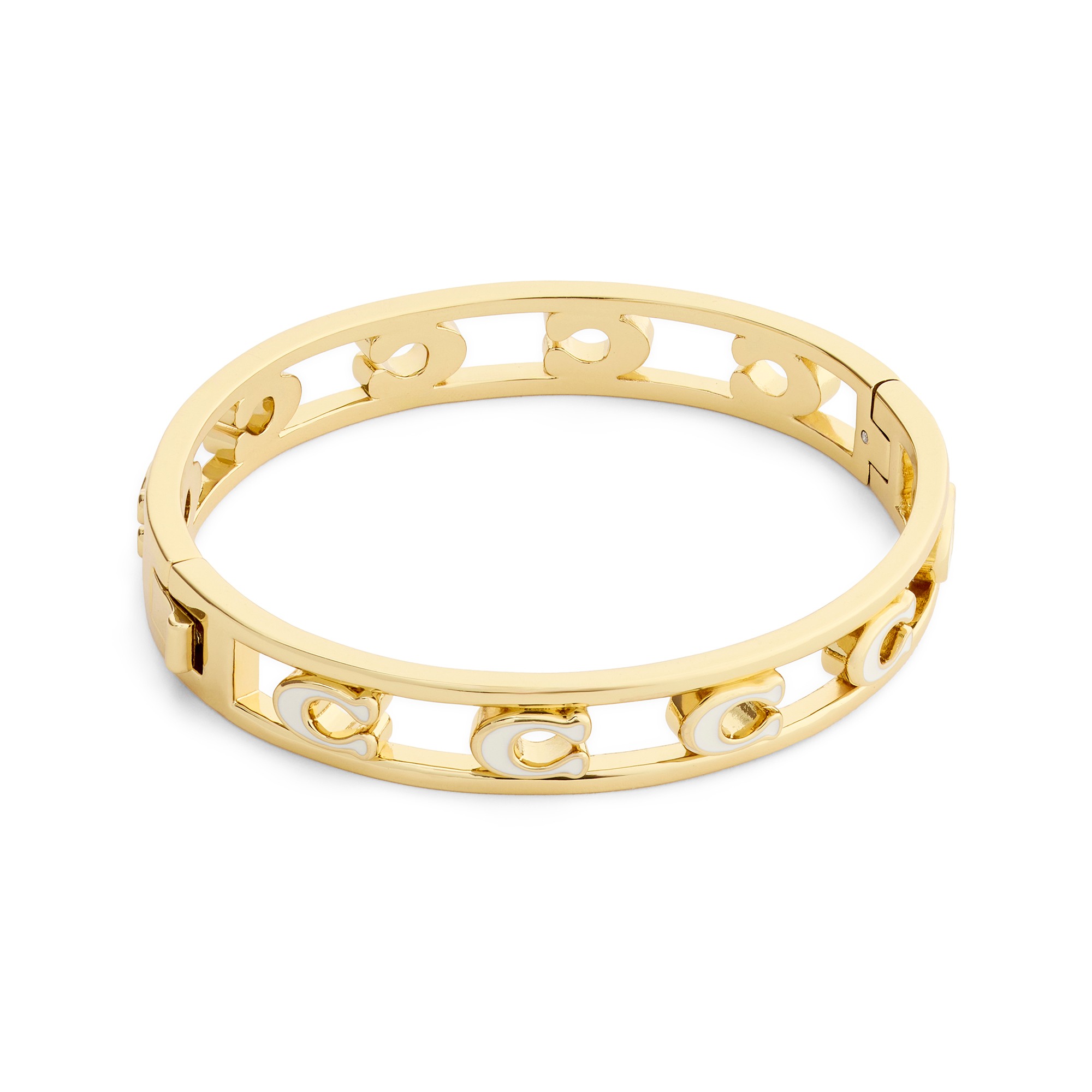 Signature C Enamel Openwork Bangle Bracelet