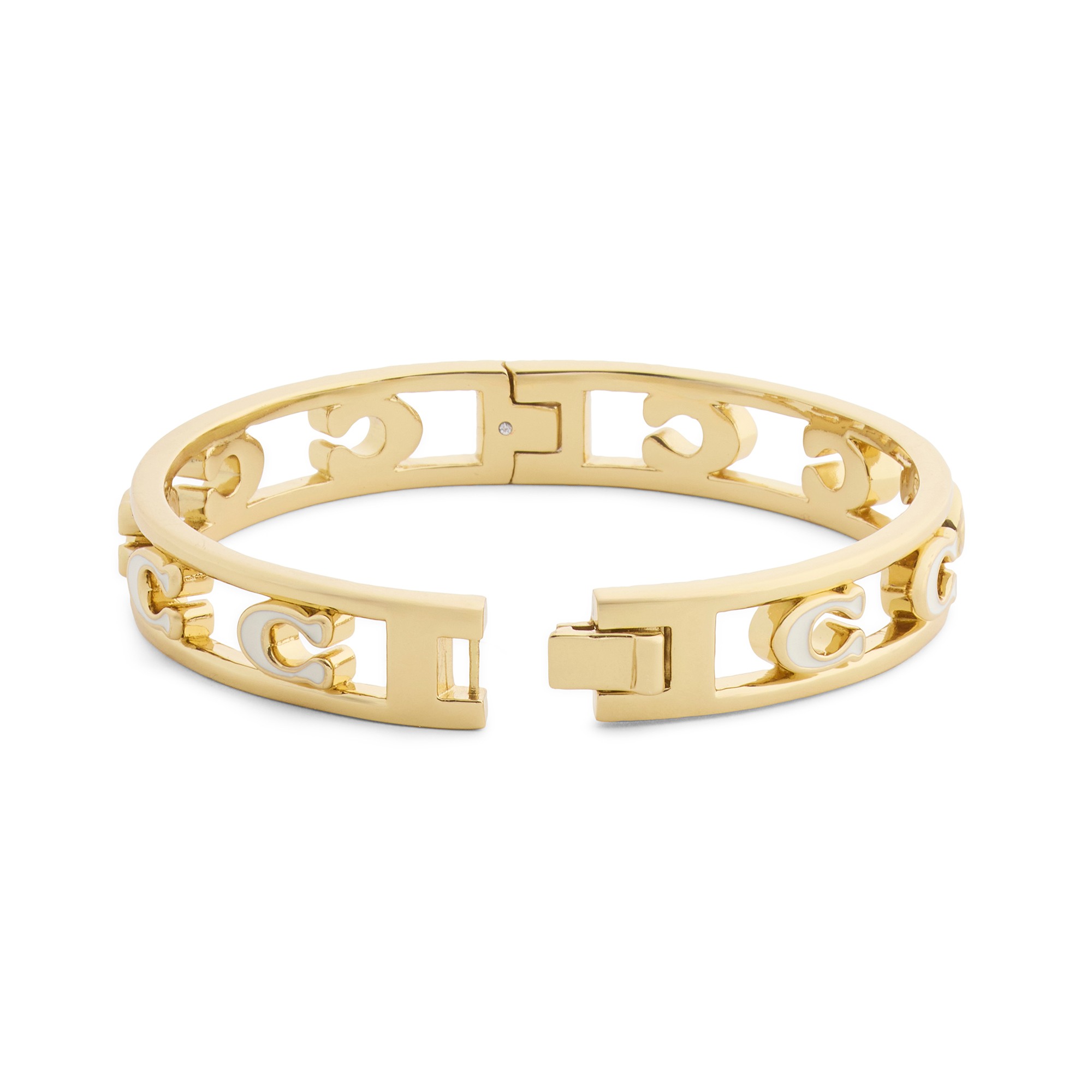 Signature C Enamel Openwork Bangle Bracelet