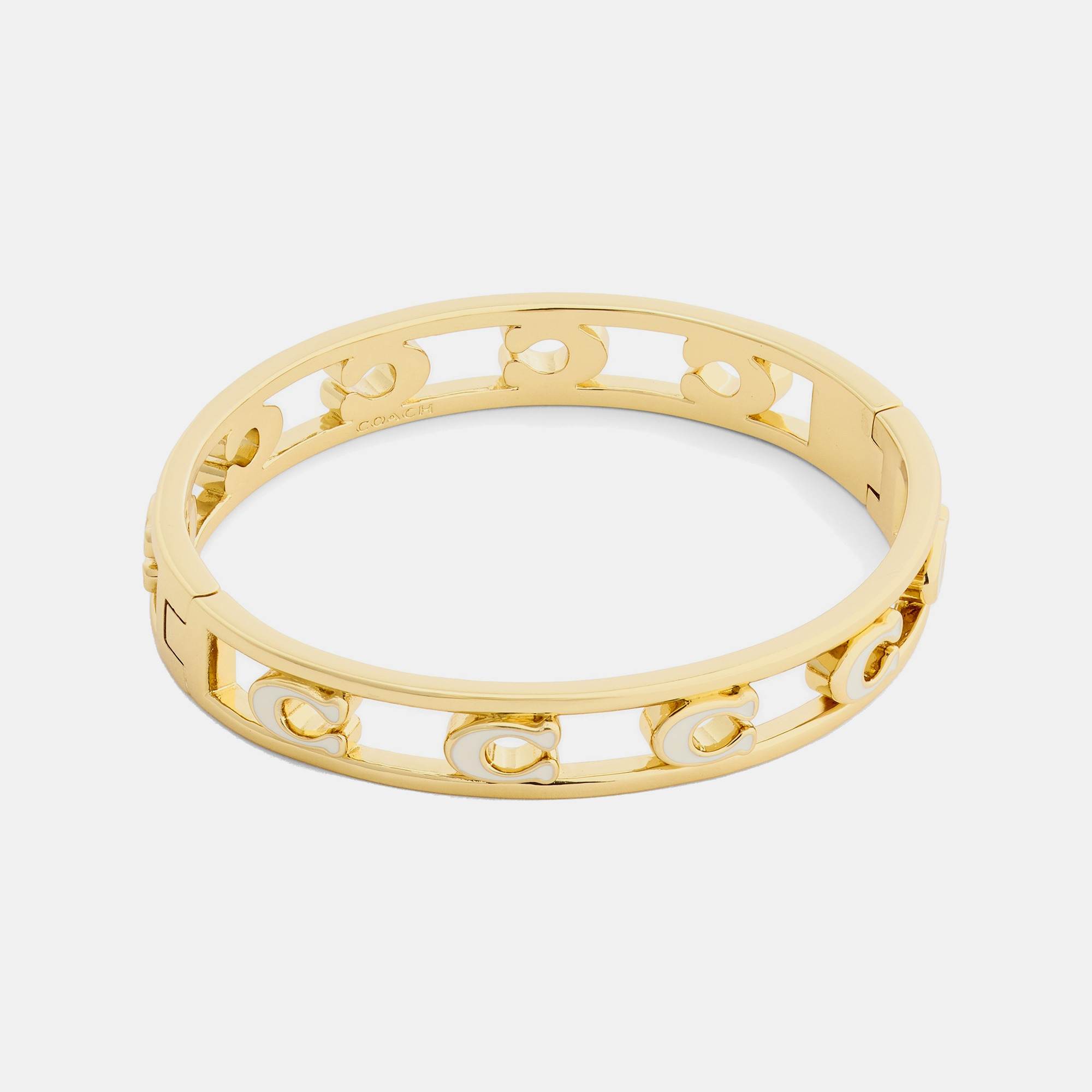 Signature C Enamel Openwork Bangle Bracelet