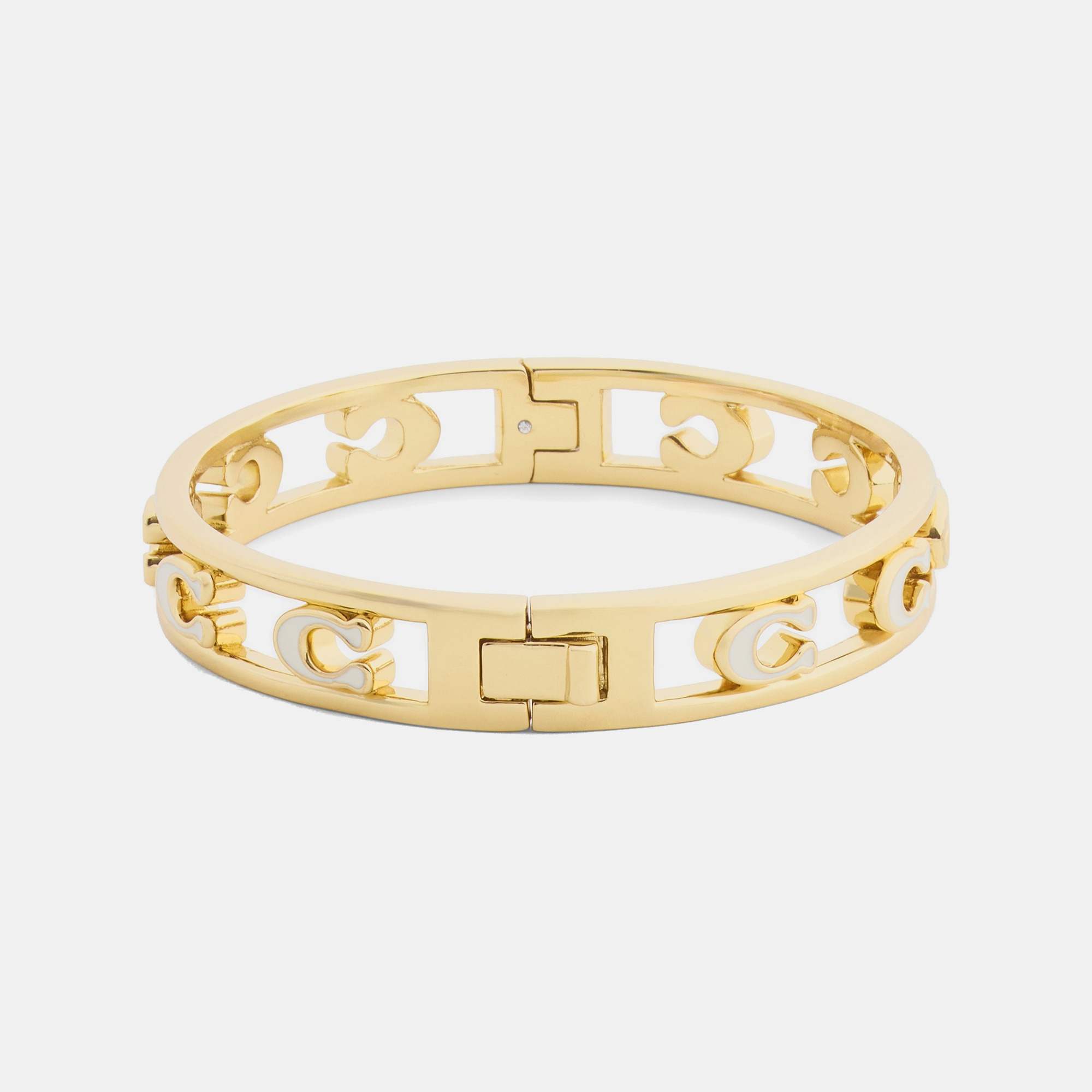 Signature C Enamel Openwork Bangle Bracelet