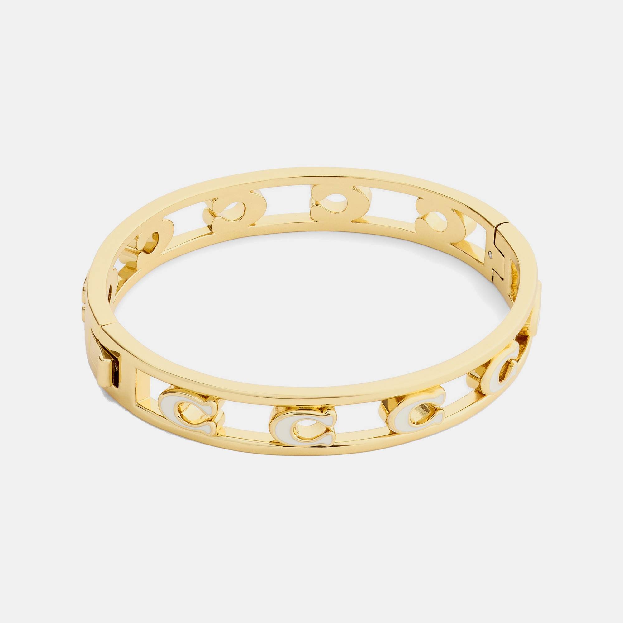 Signature C Enamel Openwork Bangle Bracelet