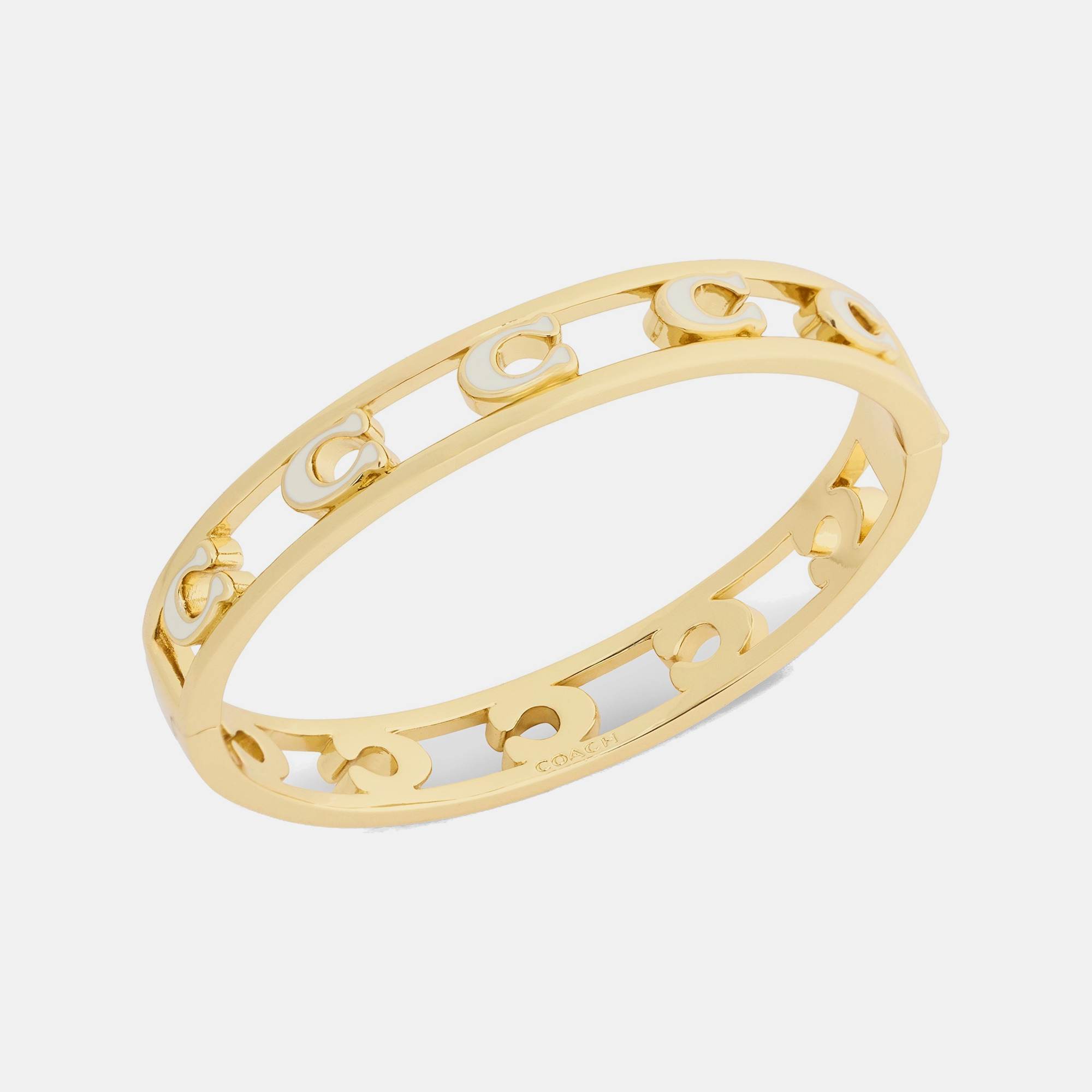 Signature C Enamel Openwork Bangle Bracelet