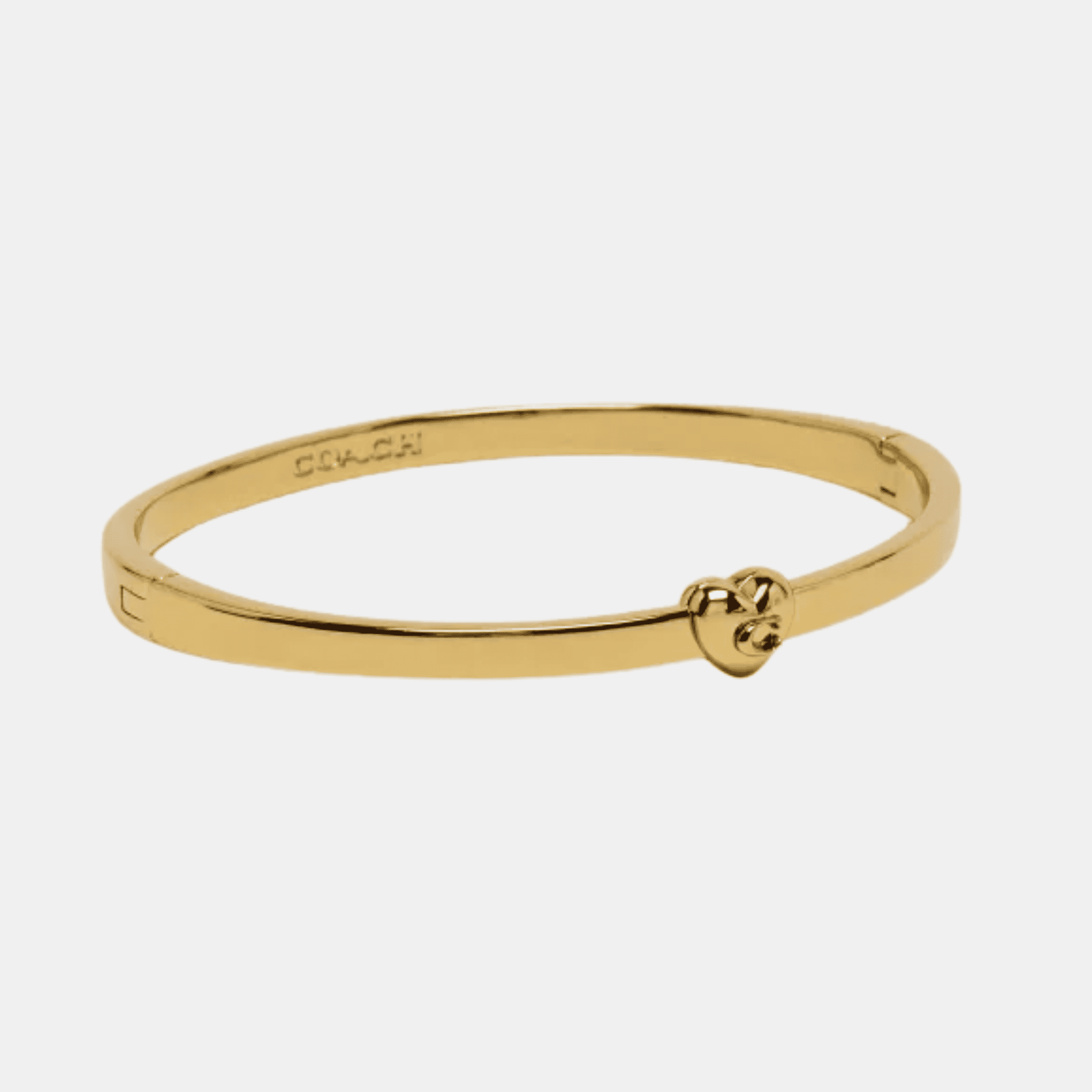 Heart Thin Hinged Bangle Boxed Bracelet