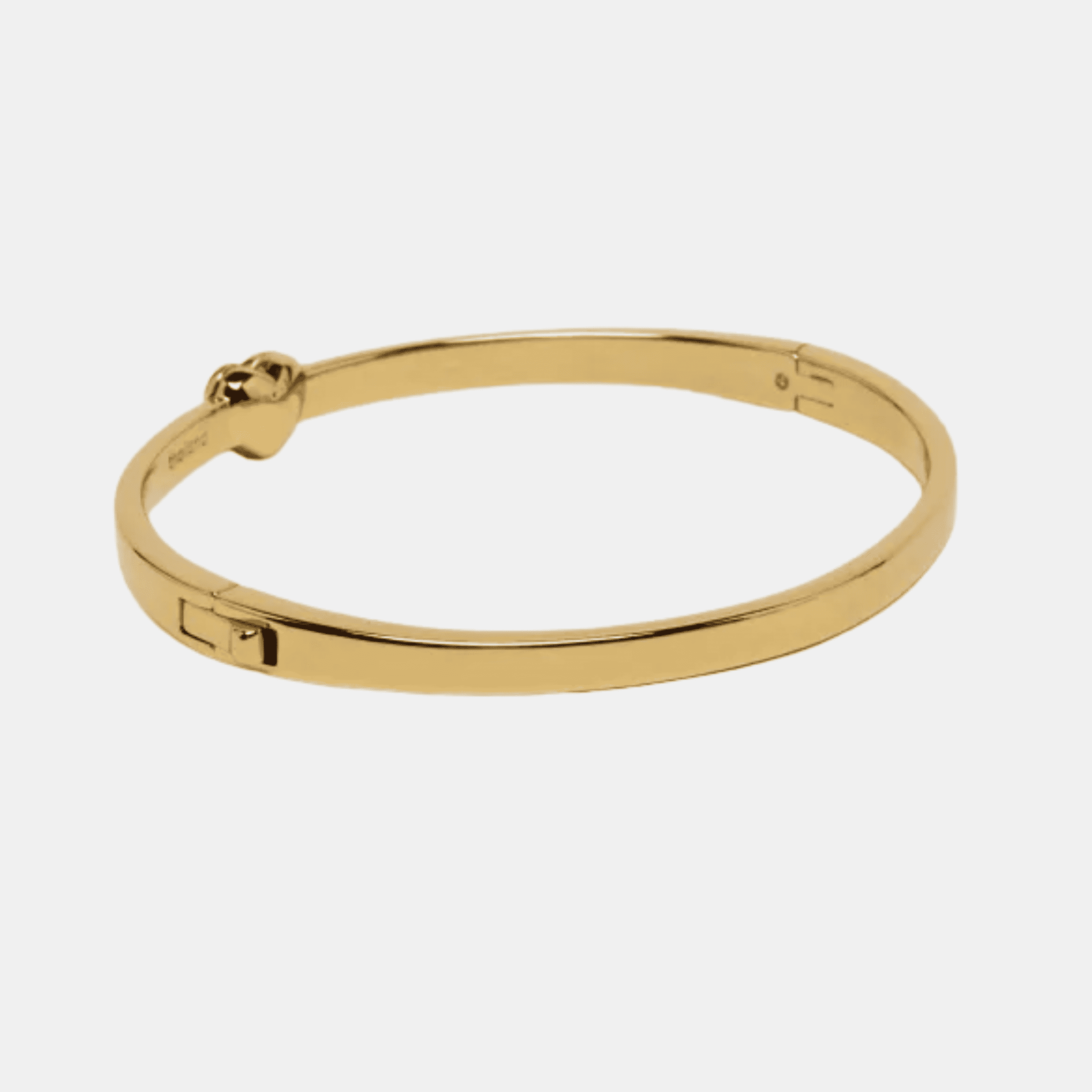 Heart Thin Hinged Bangle Boxed Bracelet