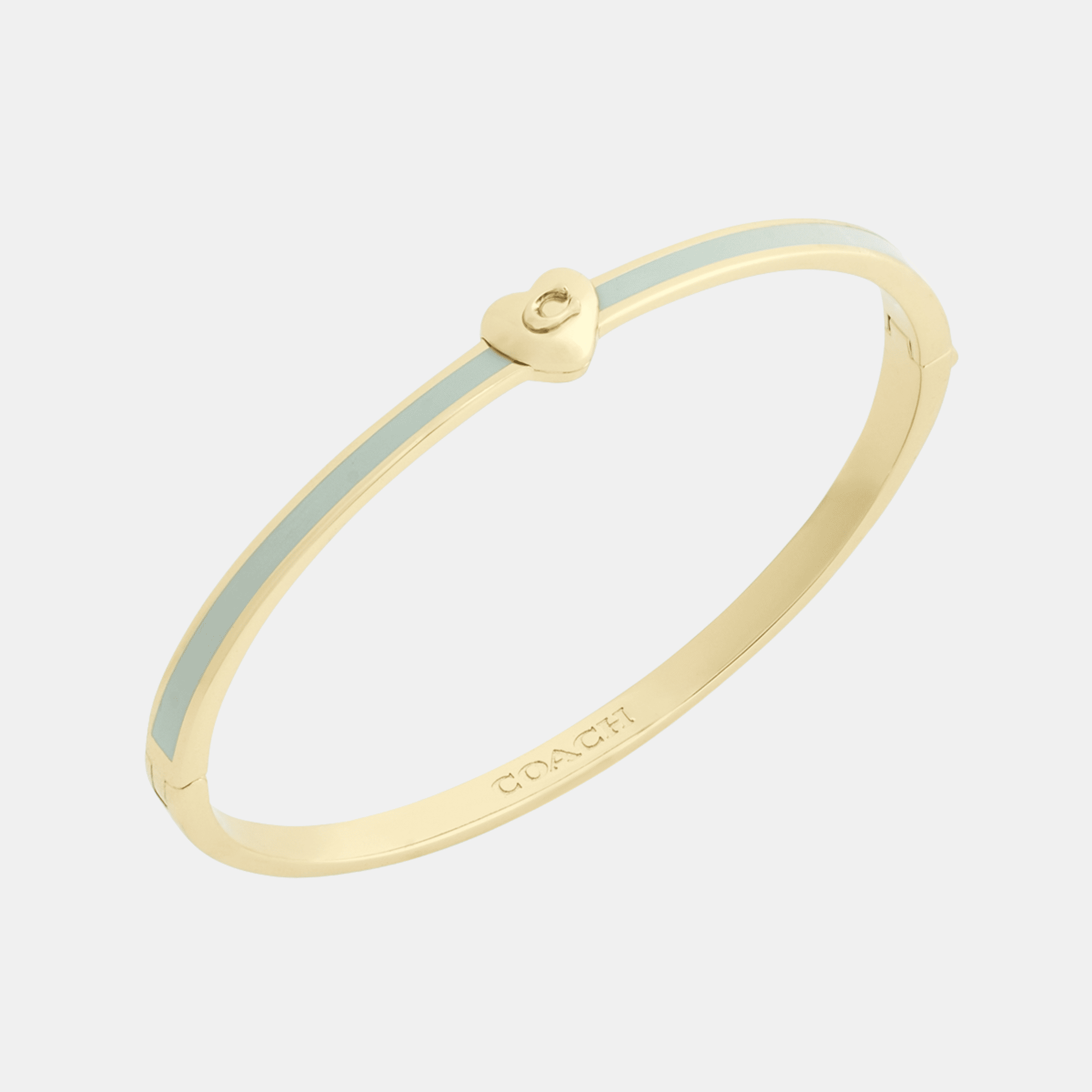 Heart Enamel Thin Hinged Bangle Boxed Bracelet