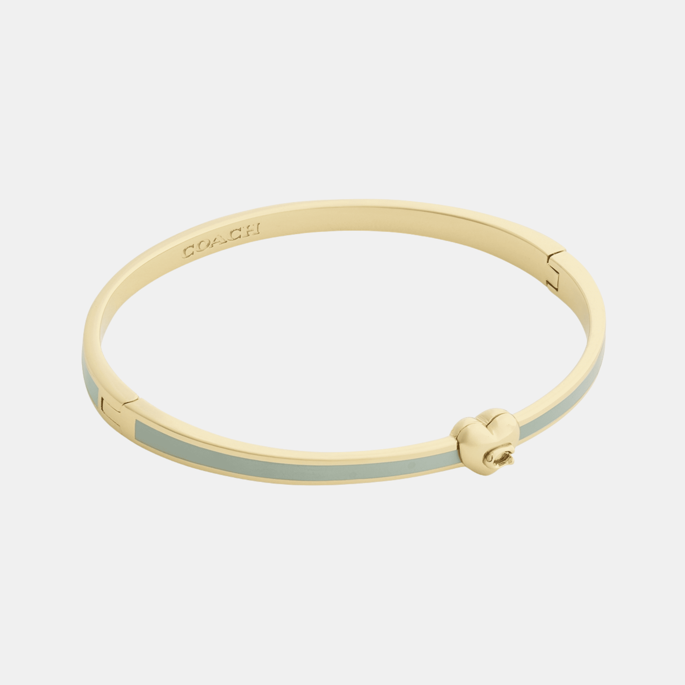 Heart Enamel Thin Hinged Bangle Boxed Bracelet