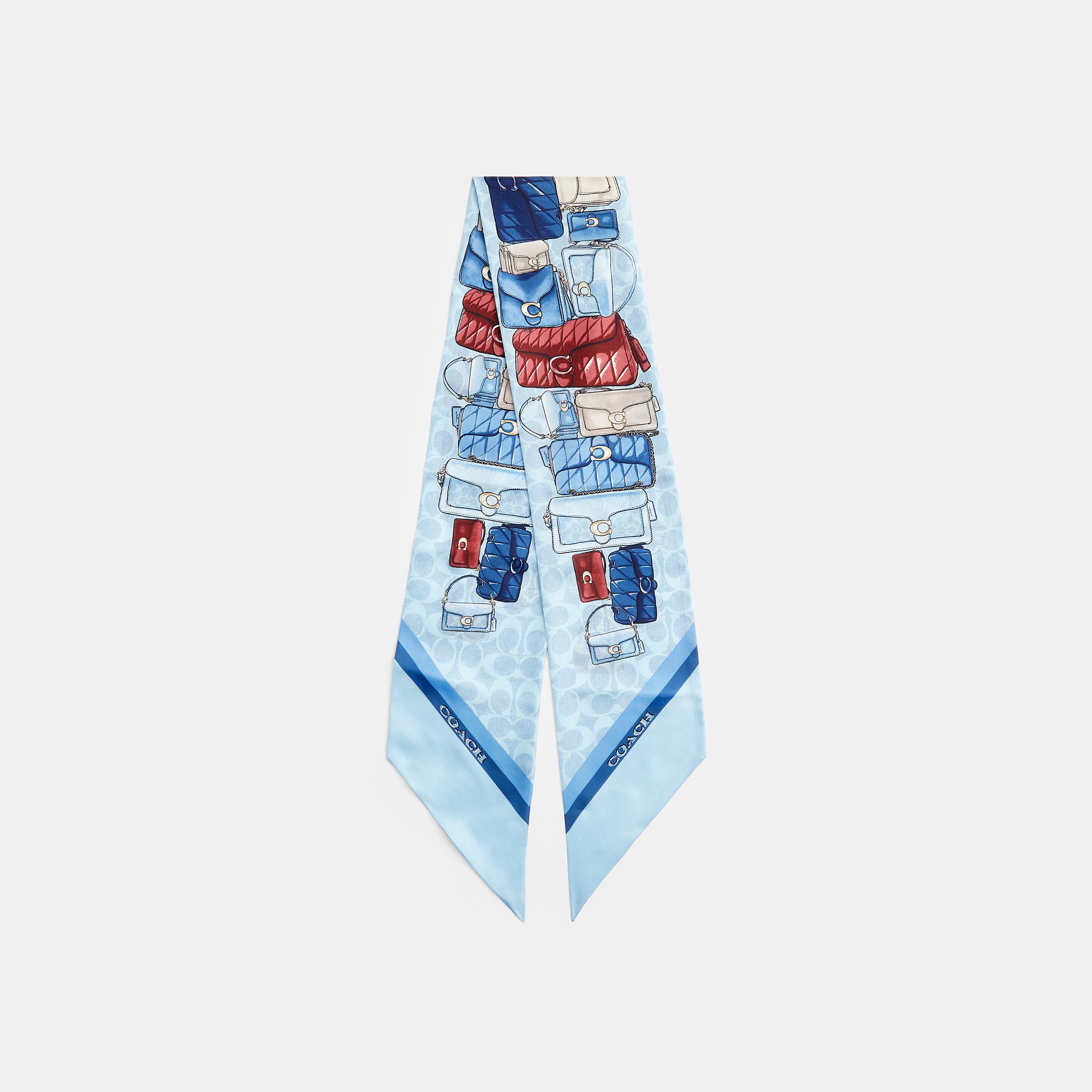 Stacked Tabby Printed Wide Silk Skinny