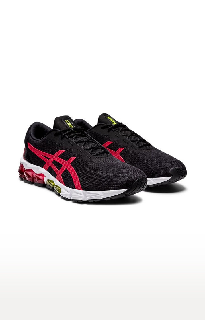 Asics | Men's Black and Red Mesh Running Shoes 0