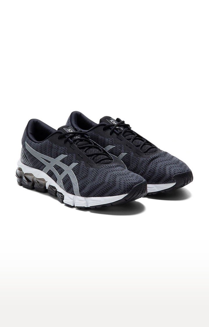 Asics | Men's Black and Grey Synthetic Running Shoes 0