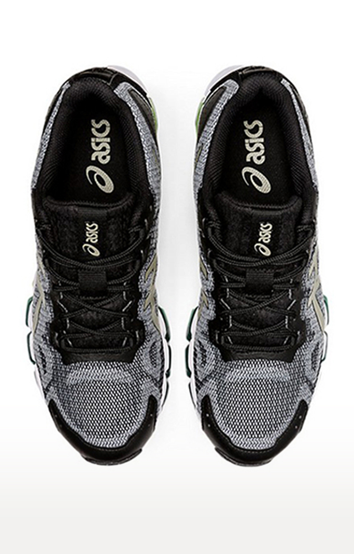 Men's Black and Grey Mesh Running Shoes
