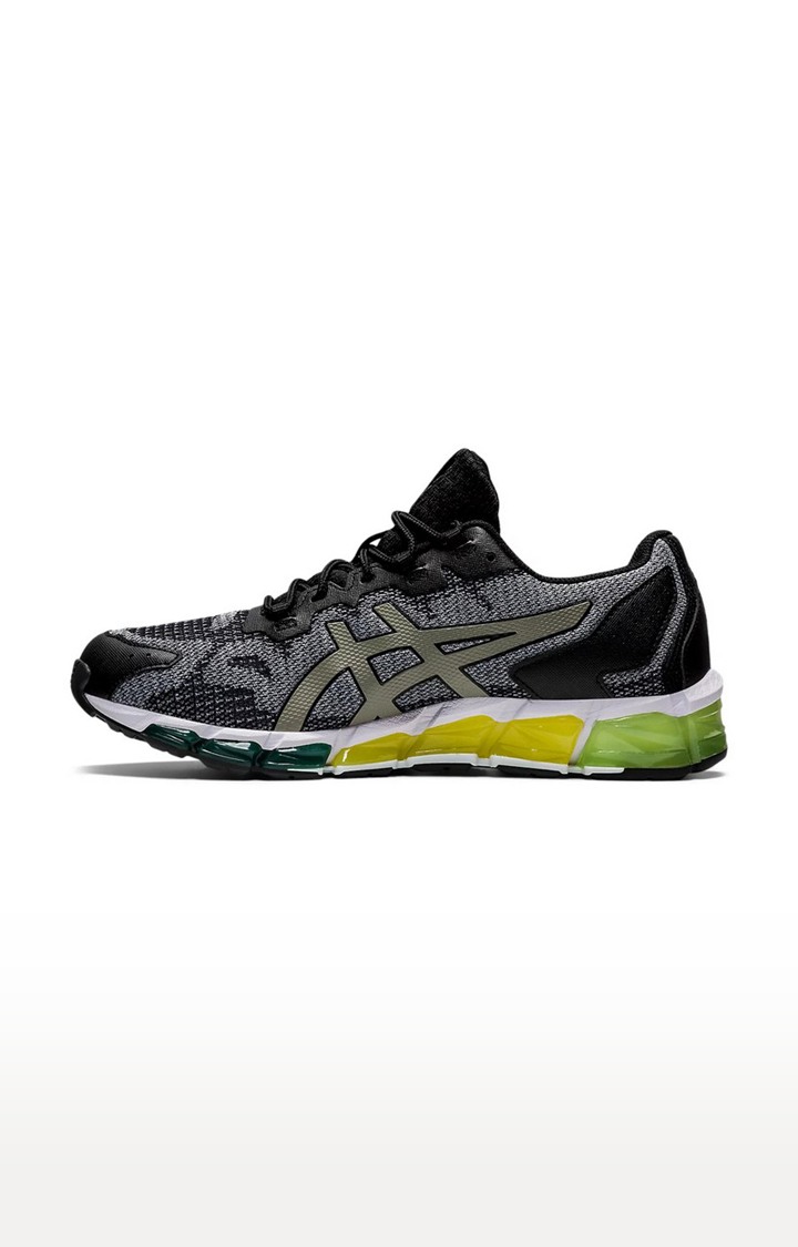 Men's Black and Grey Mesh Running Shoes