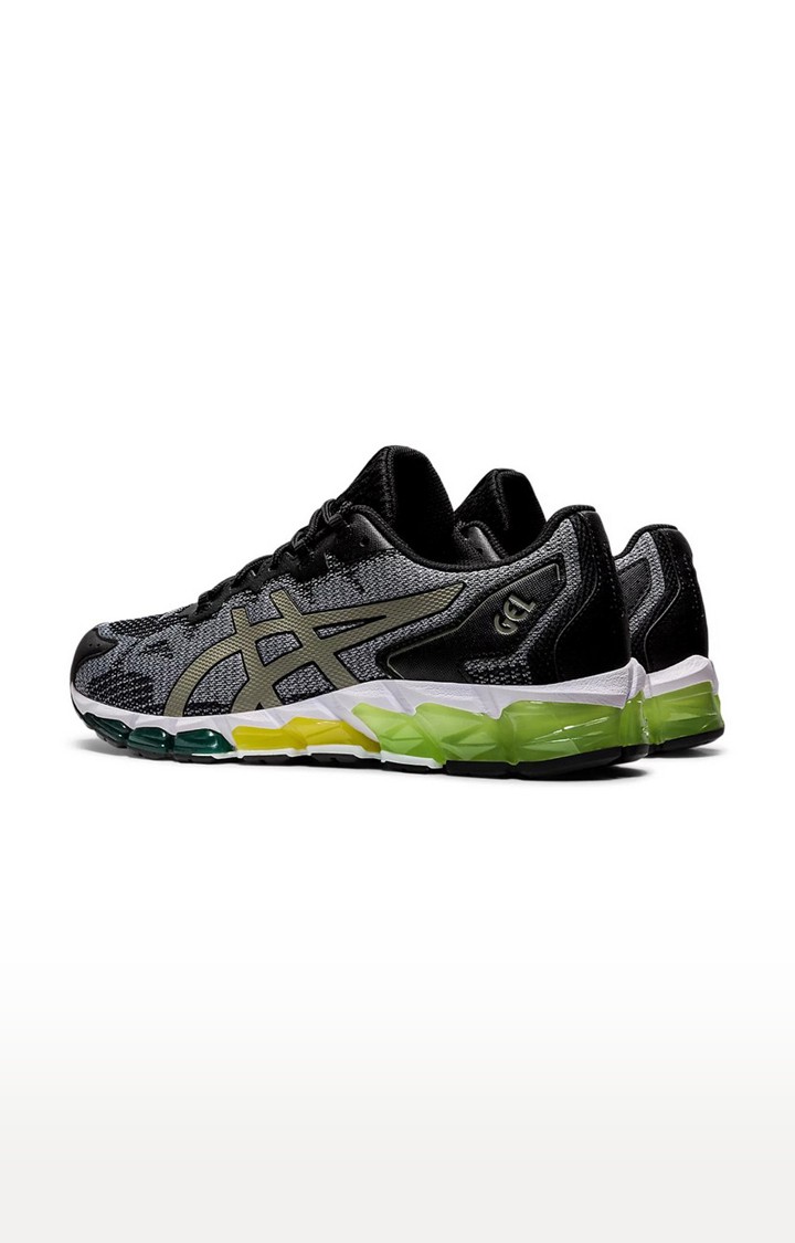Men's Black and Grey Mesh Running Shoes