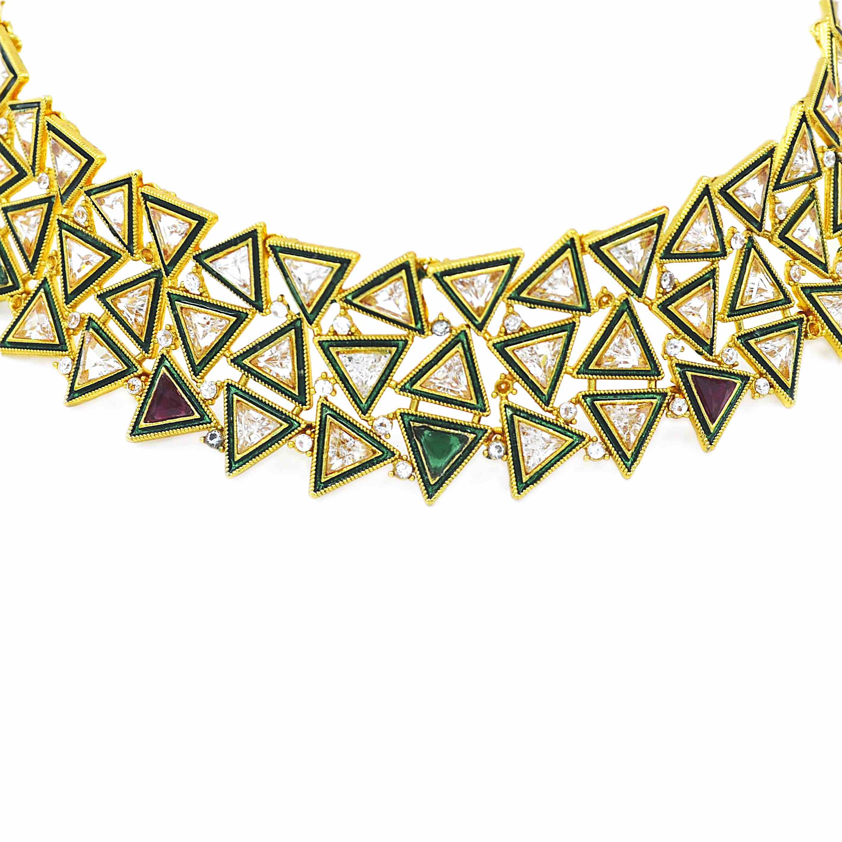 The Nila Gold Plated Designer Choker Set