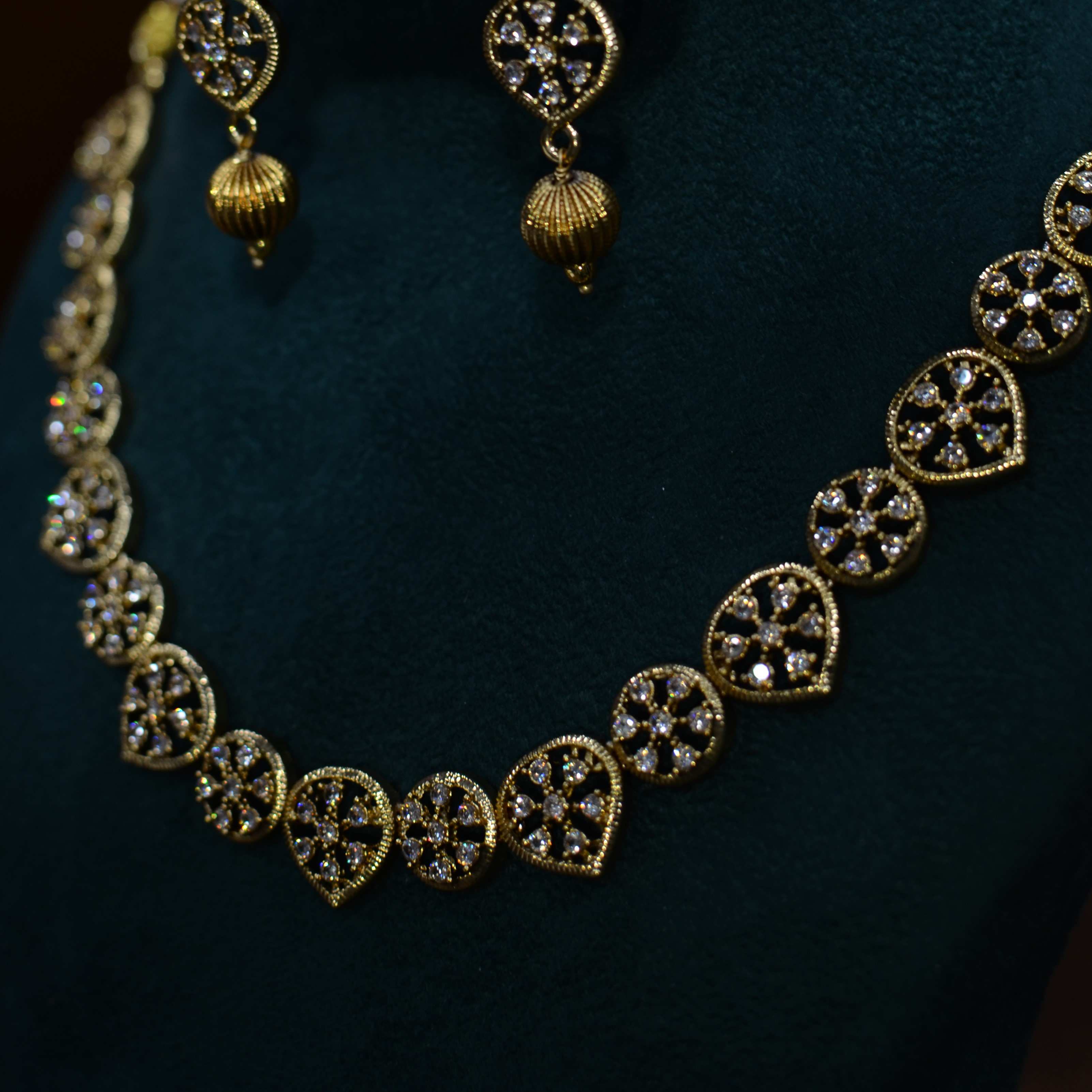 The Nila Gold Plated Statement Necklace Set