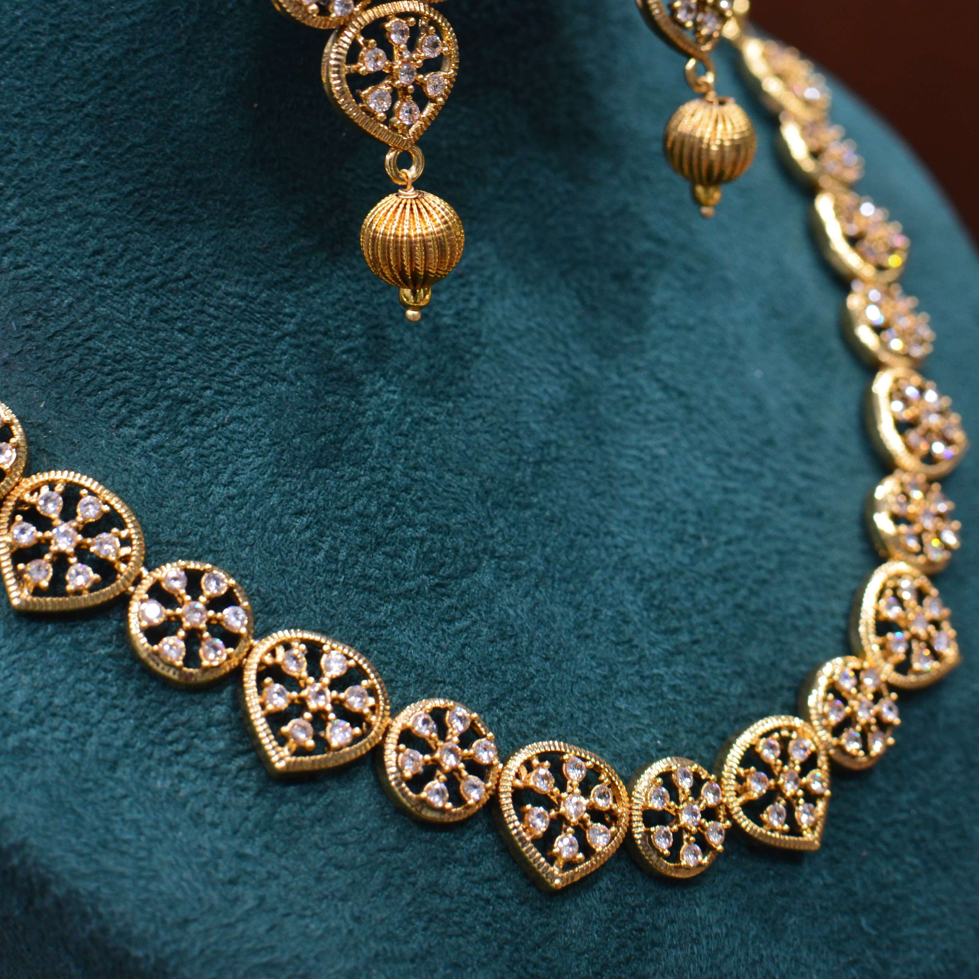 The Nila Gold Plated Statement Necklace Set