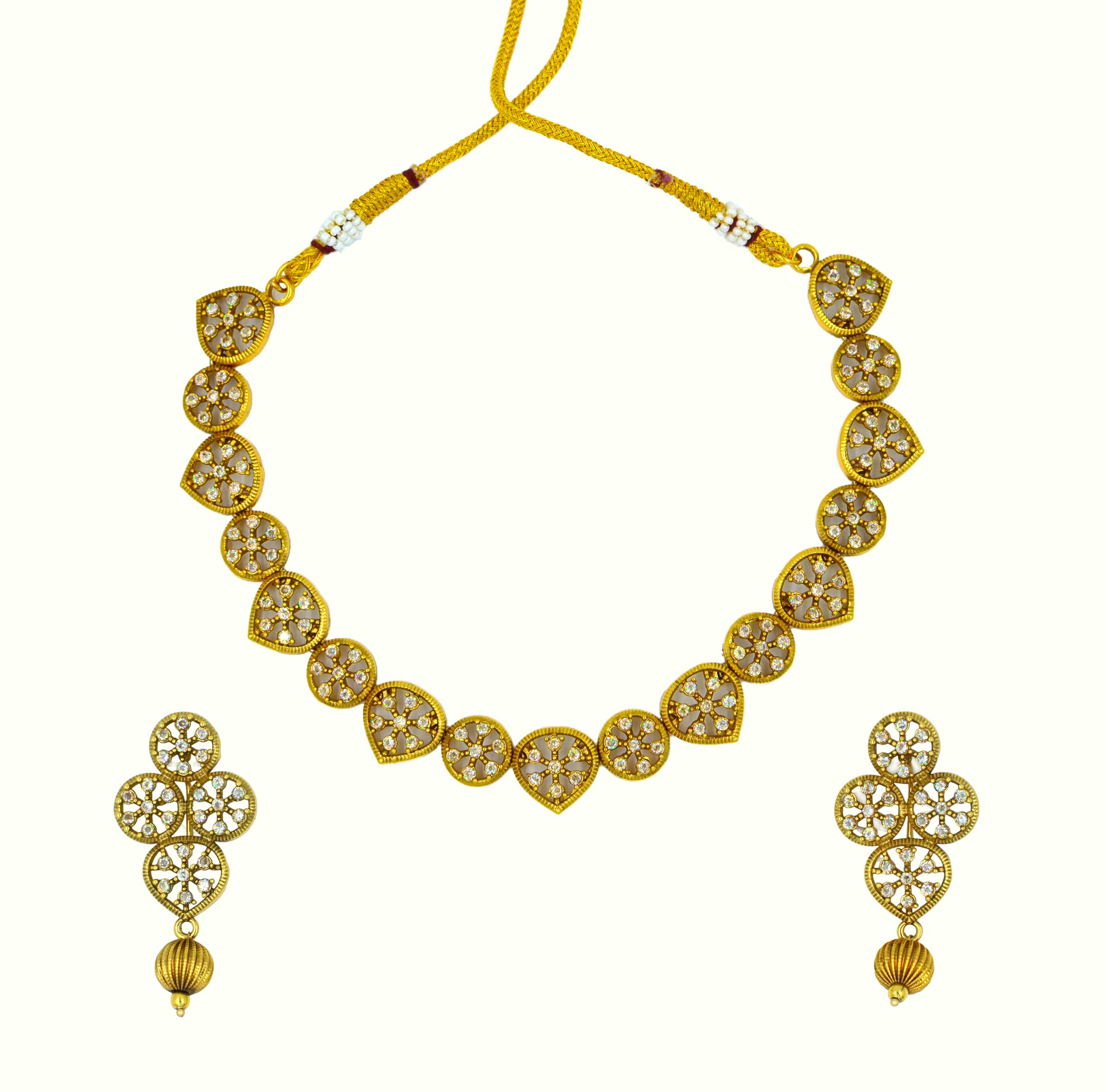 The Nila Gold Plated Statement Necklace Set