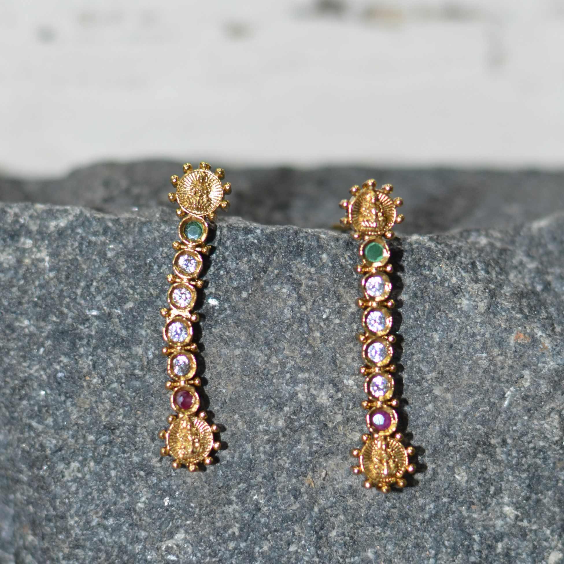 The Nila Gold Plated Traditional Coin Choker with Earrings
