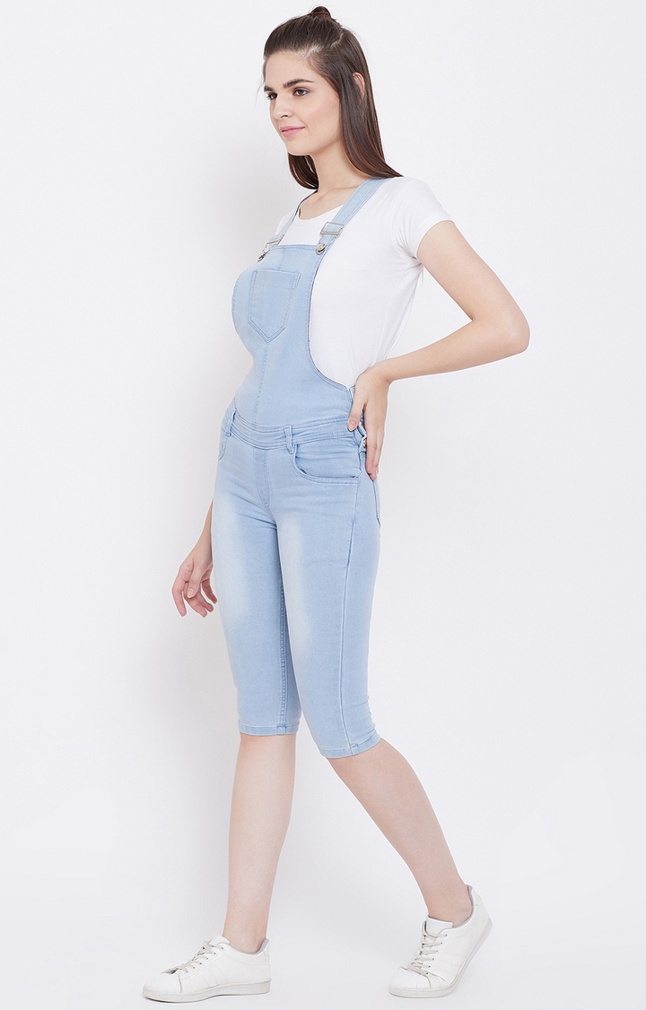 Nifty | Blue Solid Dungarees 2