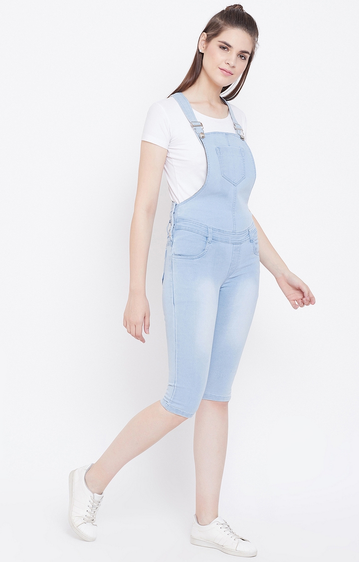 Nifty | Blue Solid Dungarees 3