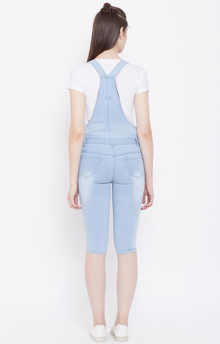 Nifty | Blue Solid Dungarees 4