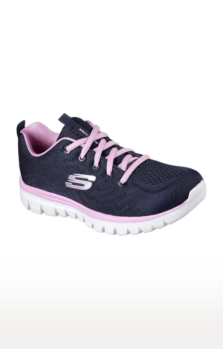 Skechers | Skechers Women's Graceful-Get Connected Navy/Pink Sports Shoe 0