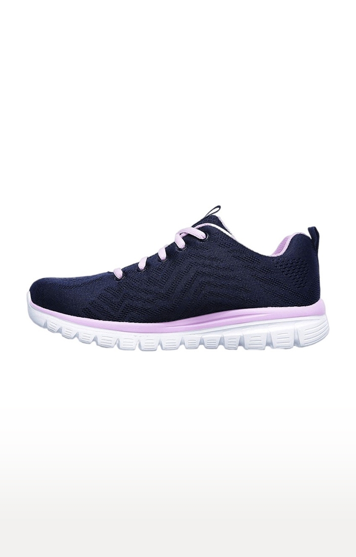 Skechers | Skechers Women's Graceful-Get Connected Navy/Pink Sports Shoe 2