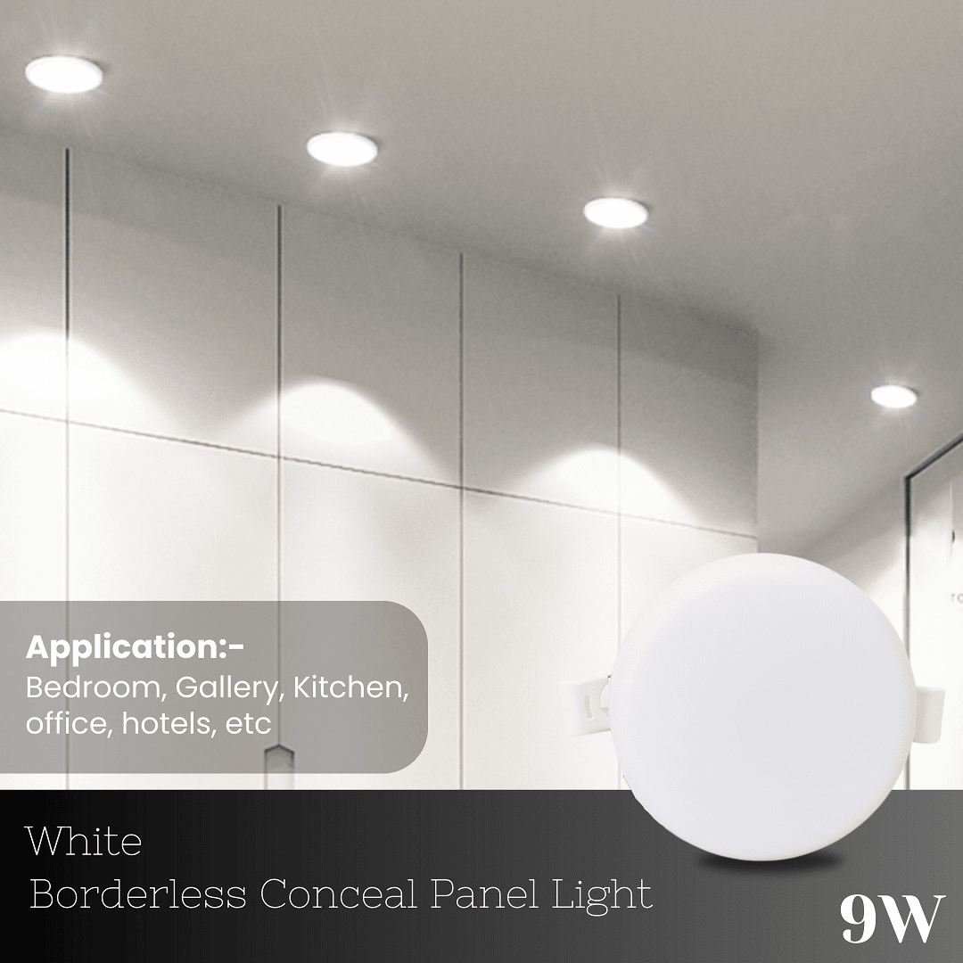 Cool white recessed lighting outlet