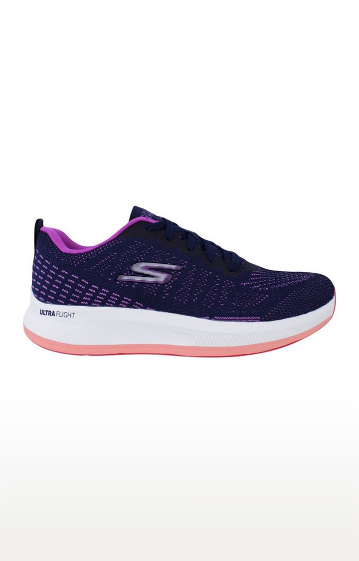 Skechers | Skechers Women Performance GO Run Pulse Shoes Navy Blue/Pink 0