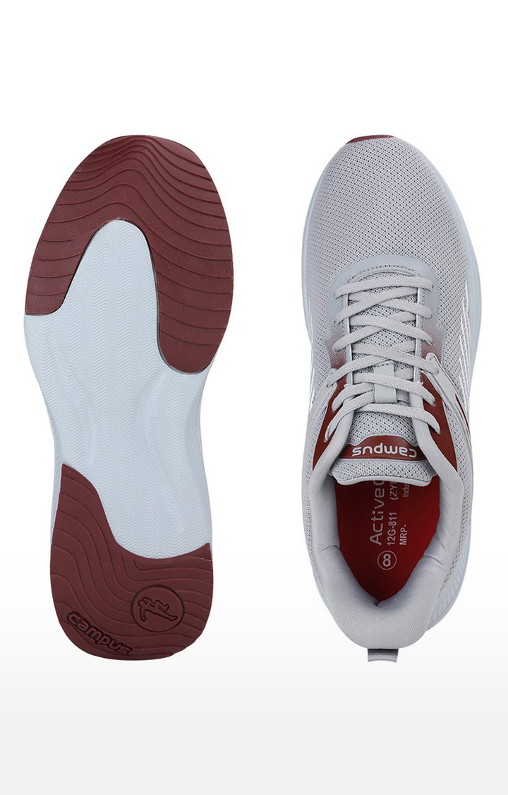 Men's Grey Mesh Running Shoes