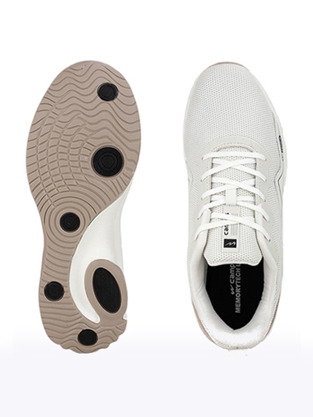 Campus Shoes | Men's White HASHBRO Running Shoes 3