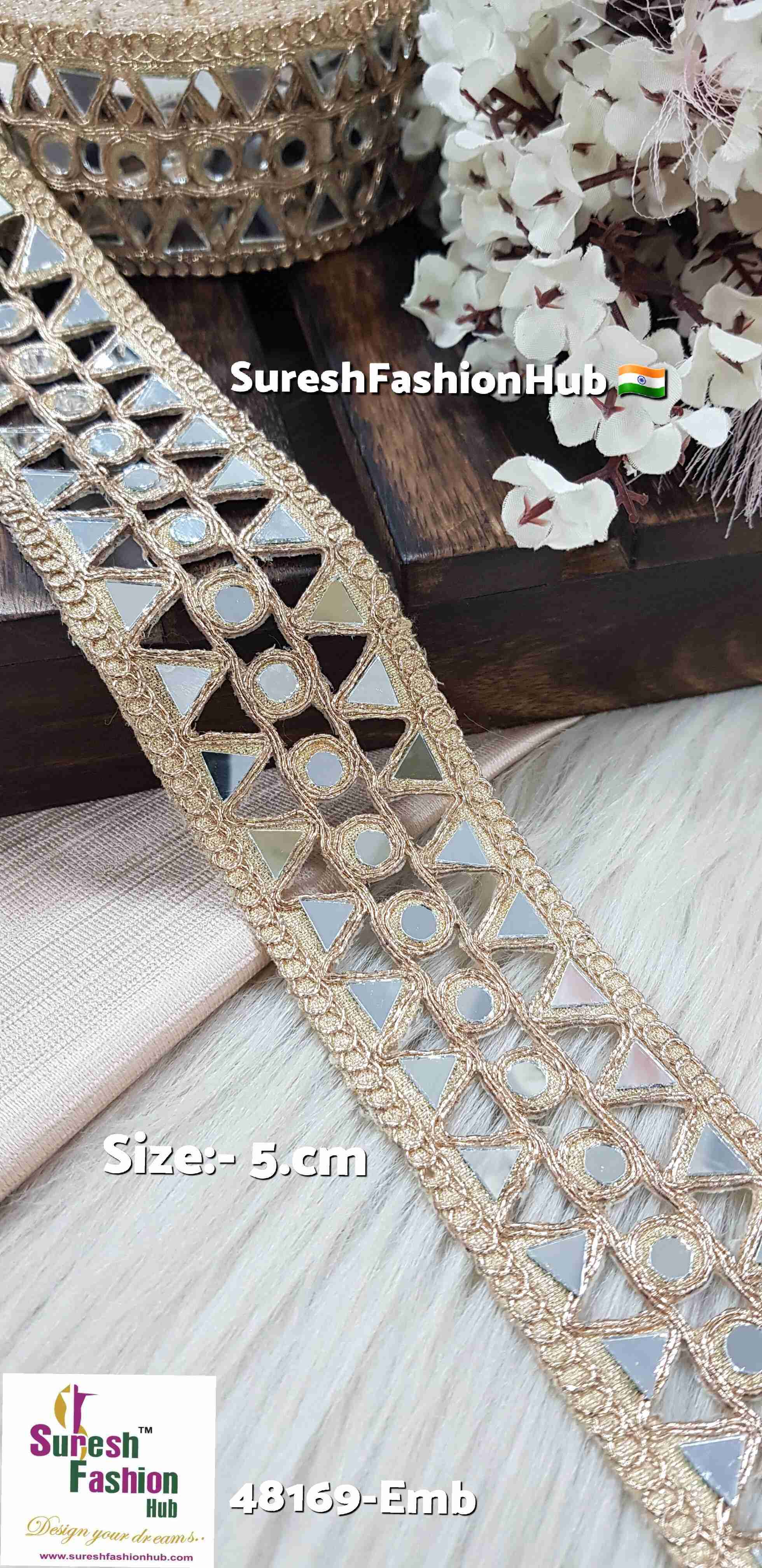 Rose Gold Mirror Cutwork Lace