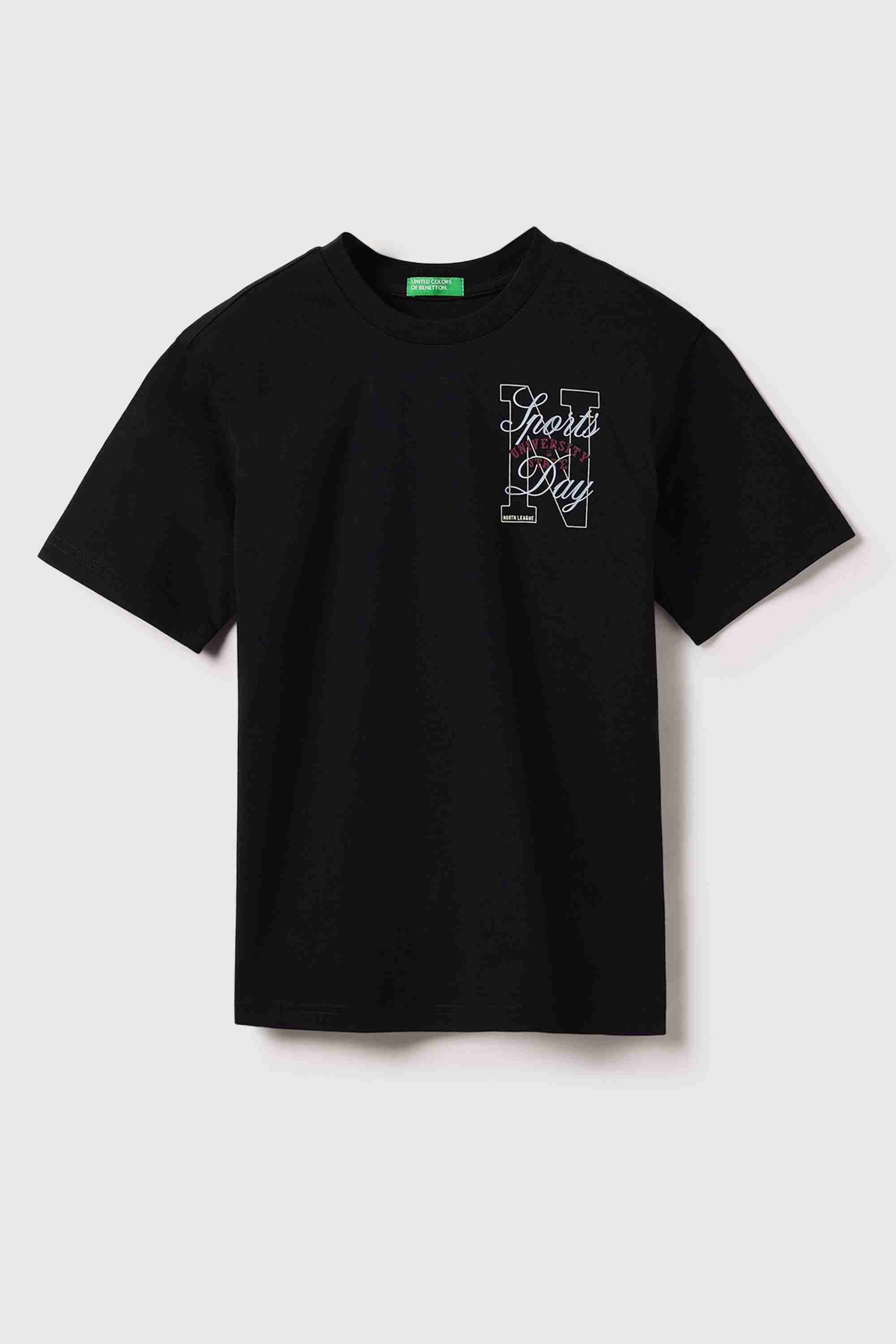 Typographic Cotton Round Neck Boy's T-Shirt