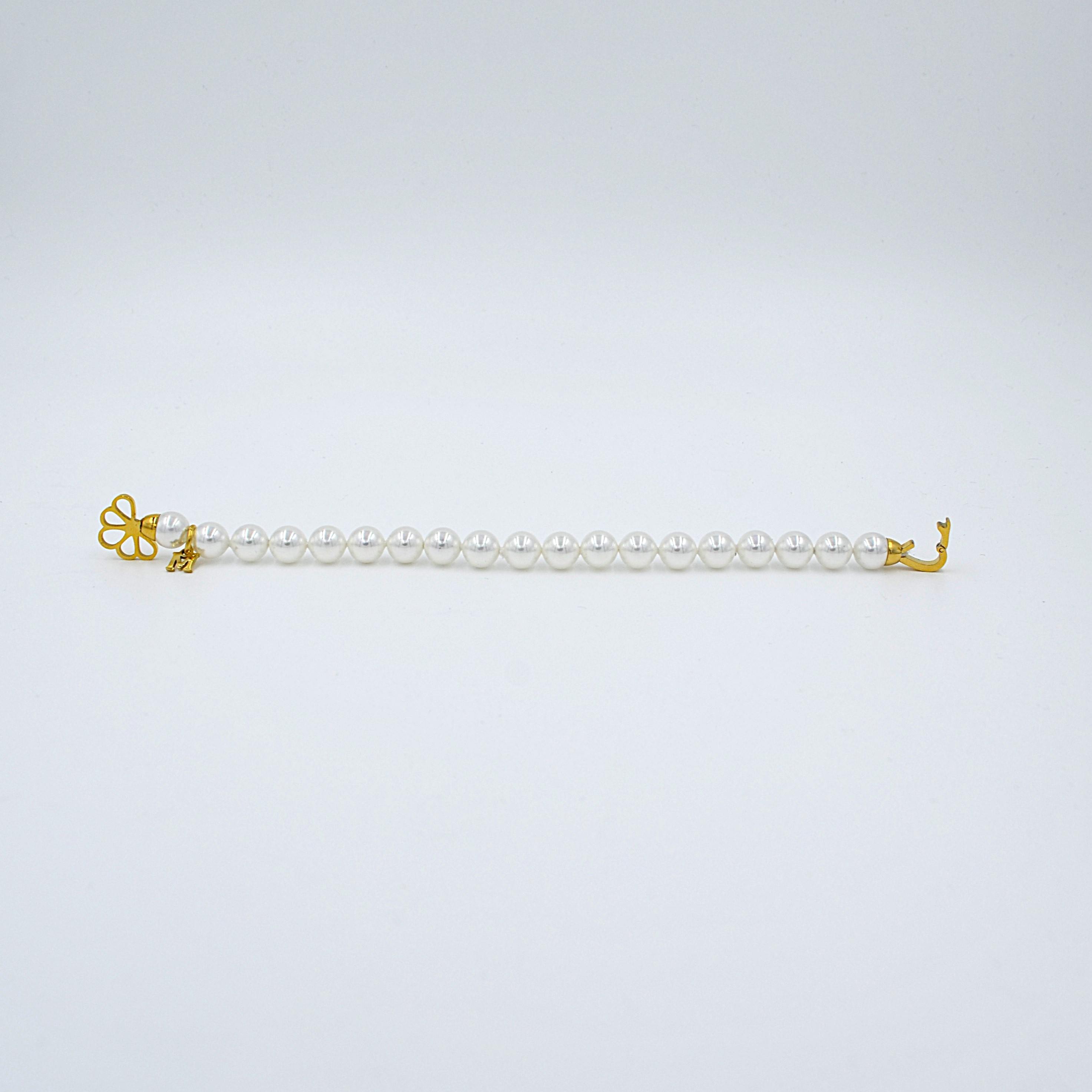 The Nila Gold Plated Pearl Beaded Bracelet