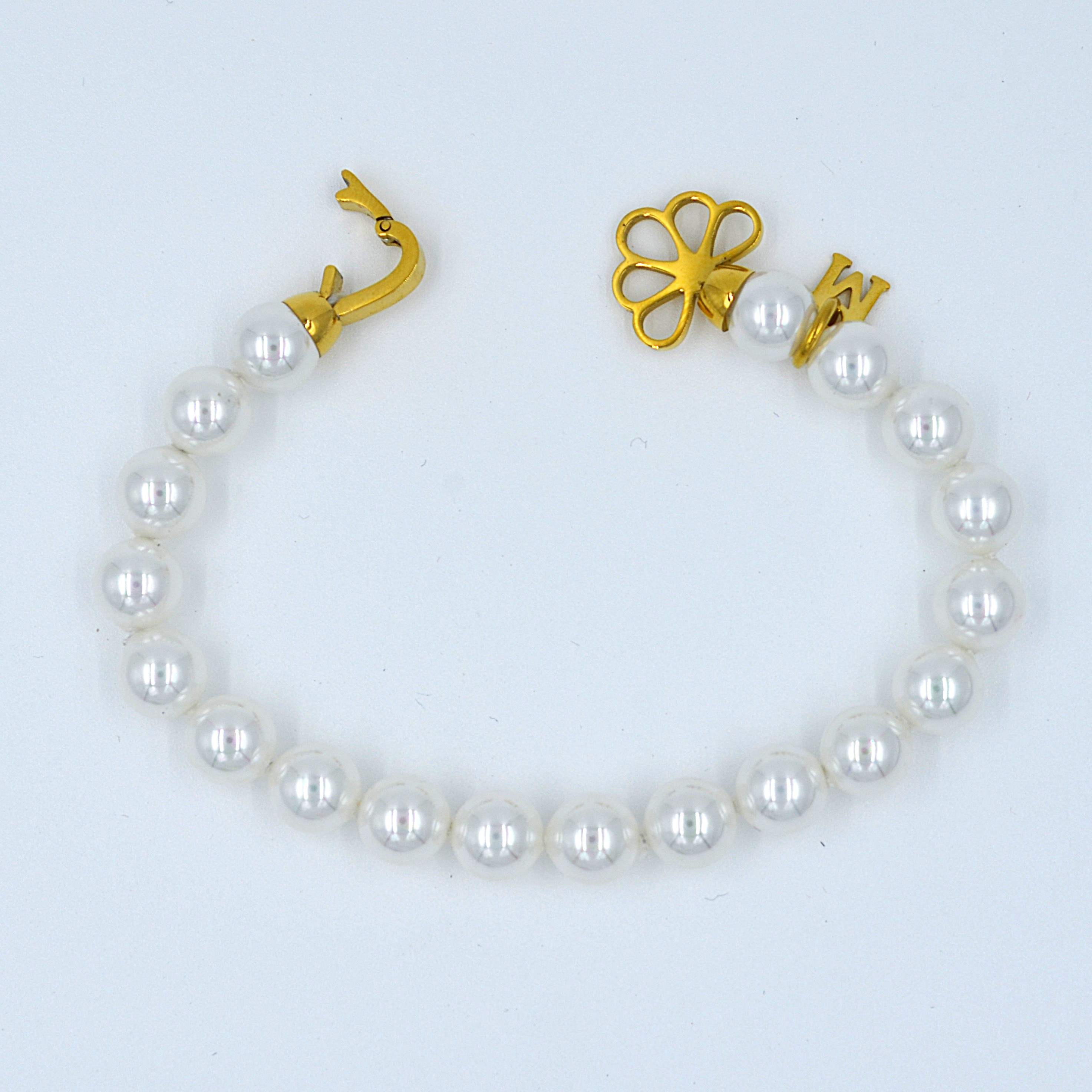The Nila Gold Plated Pearl Beaded Bracelet