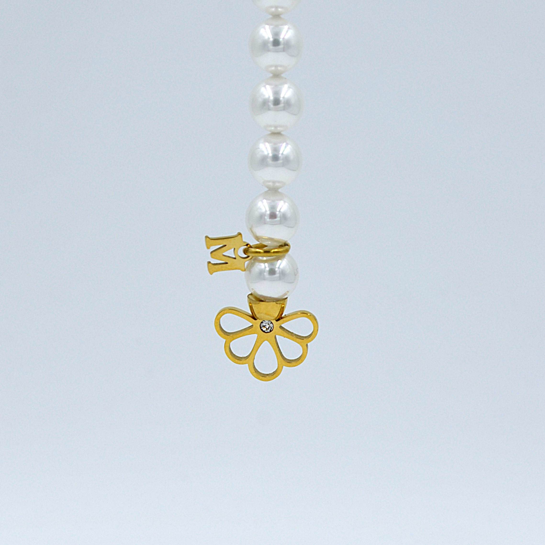 The Nila Gold Plated Pearl Beaded Bracelet